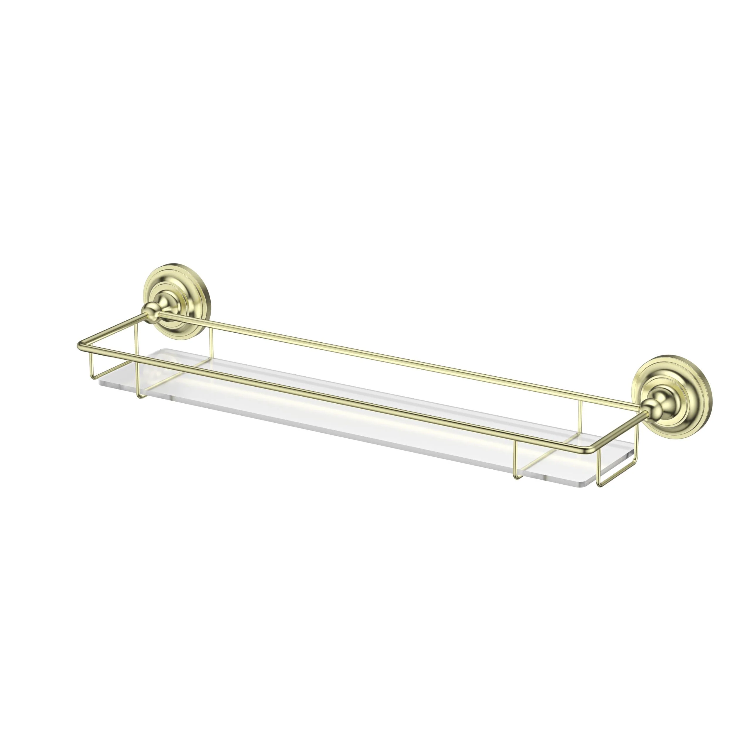 Holborn Glass Shelf- Brushed Brass
