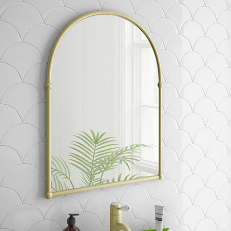 Holborn Traditional Arched Mirror - Brushed Brass - Image 2