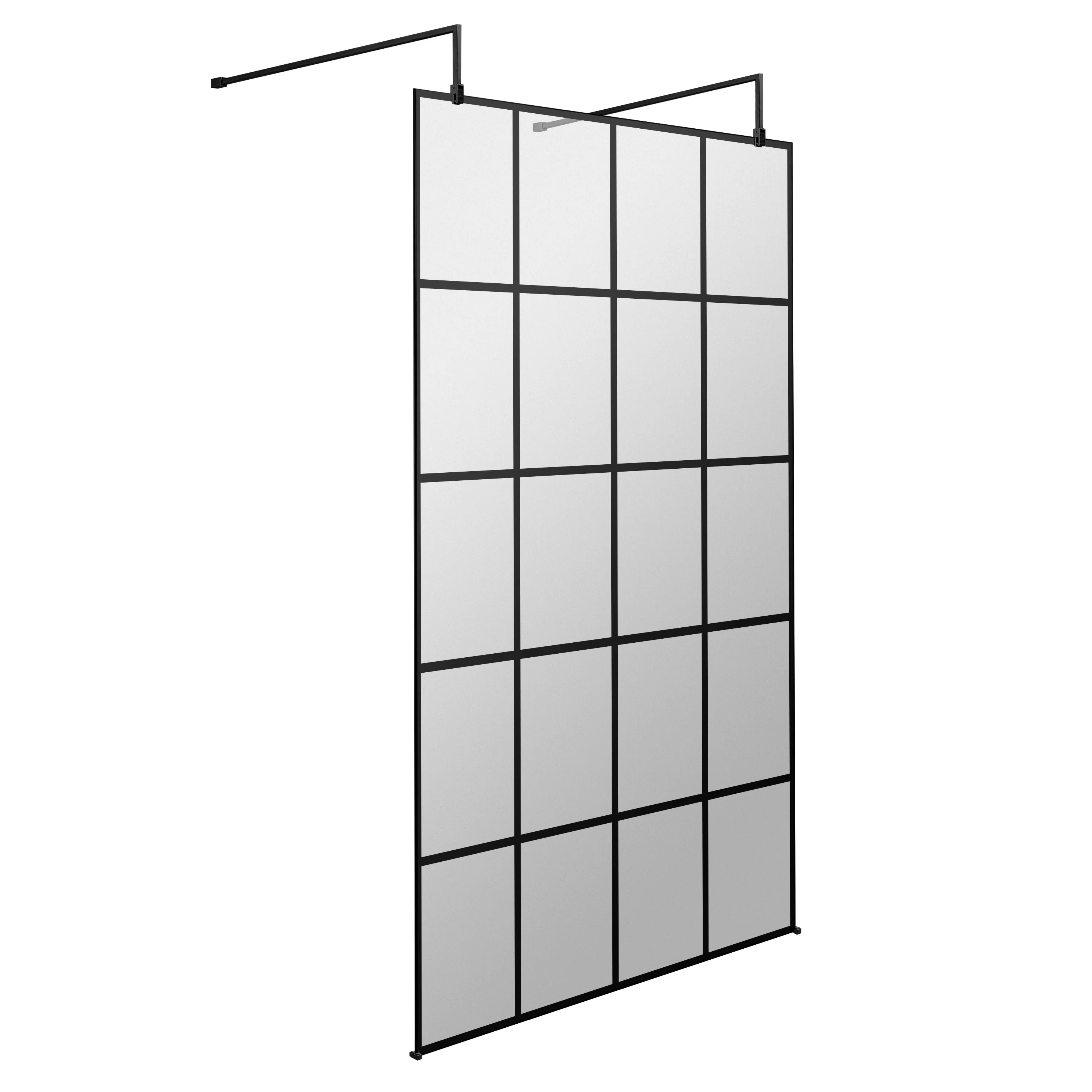 Hudson Reed 1000mm Frame Screen with Arms and Feet - Matt Black - Image 2