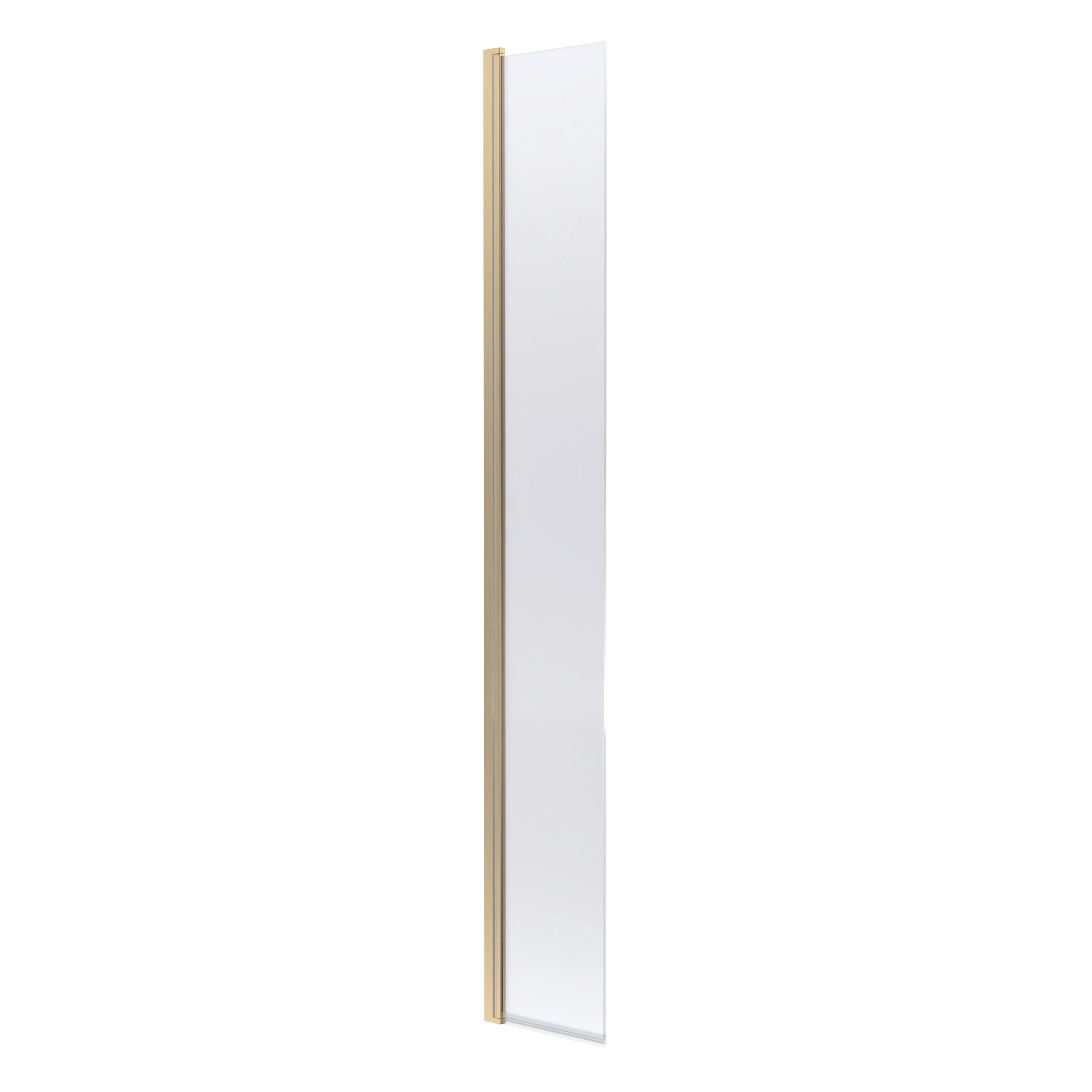 Hudson Reed 300mm Hinged Flipper Screen with Support Bar - Brushed Brass