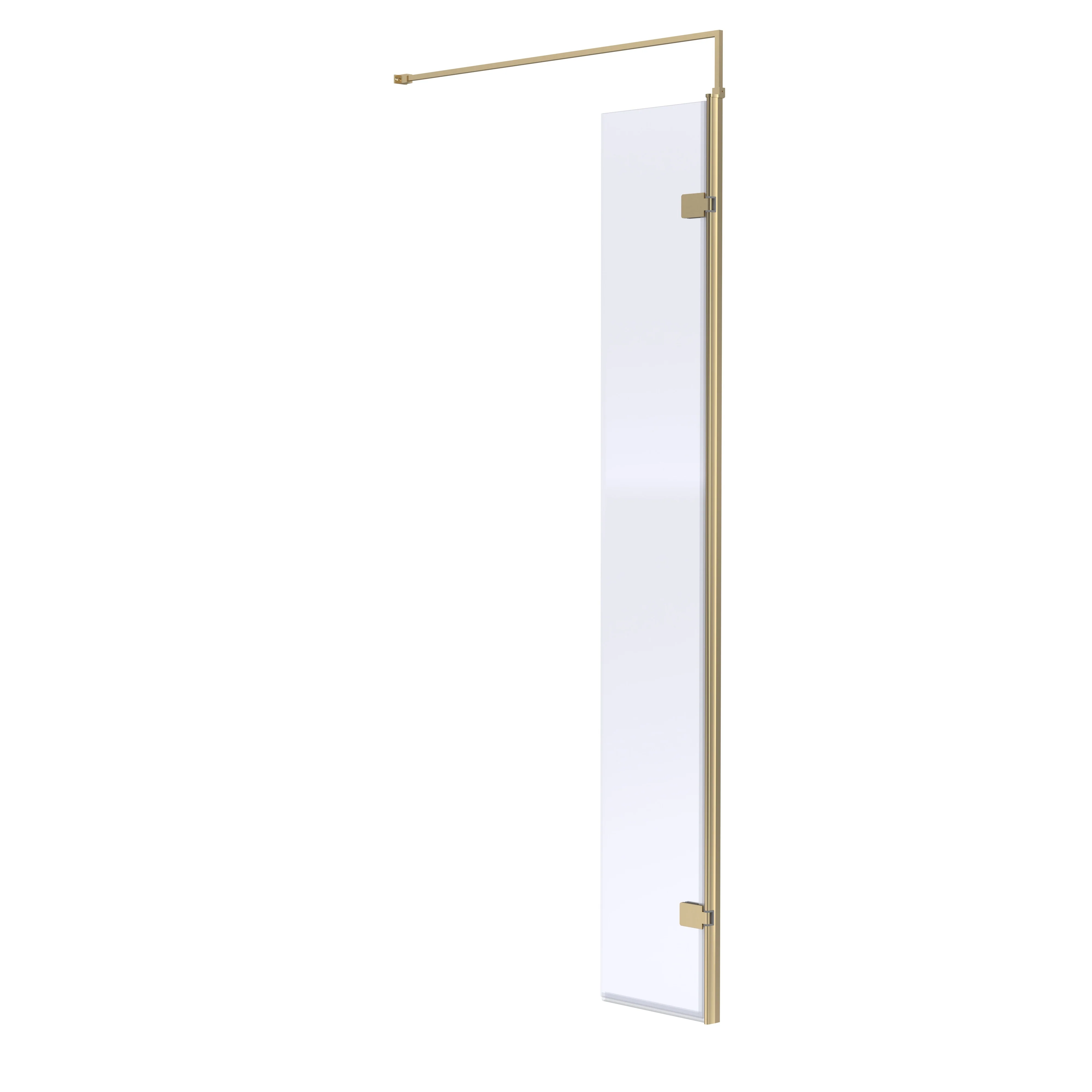 Hudson Reed 300mm Wetroom Swing Screen - Brushed Brass