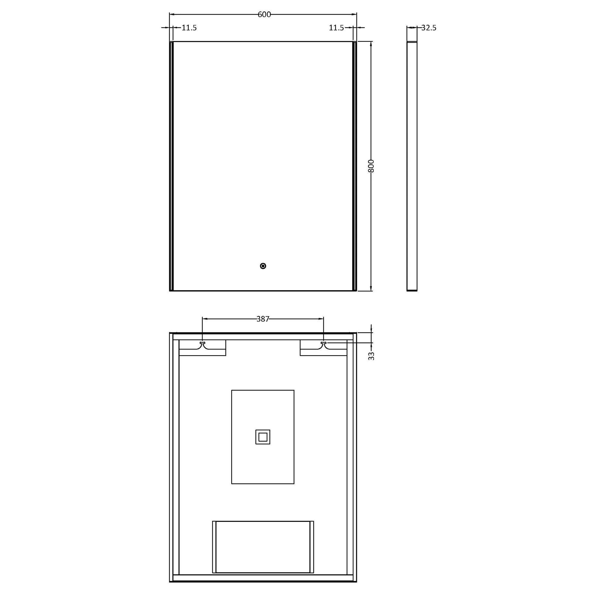 Hudson Reed 800 x 600 Ambient Touch Sensor Mirror - Glass - Image 4