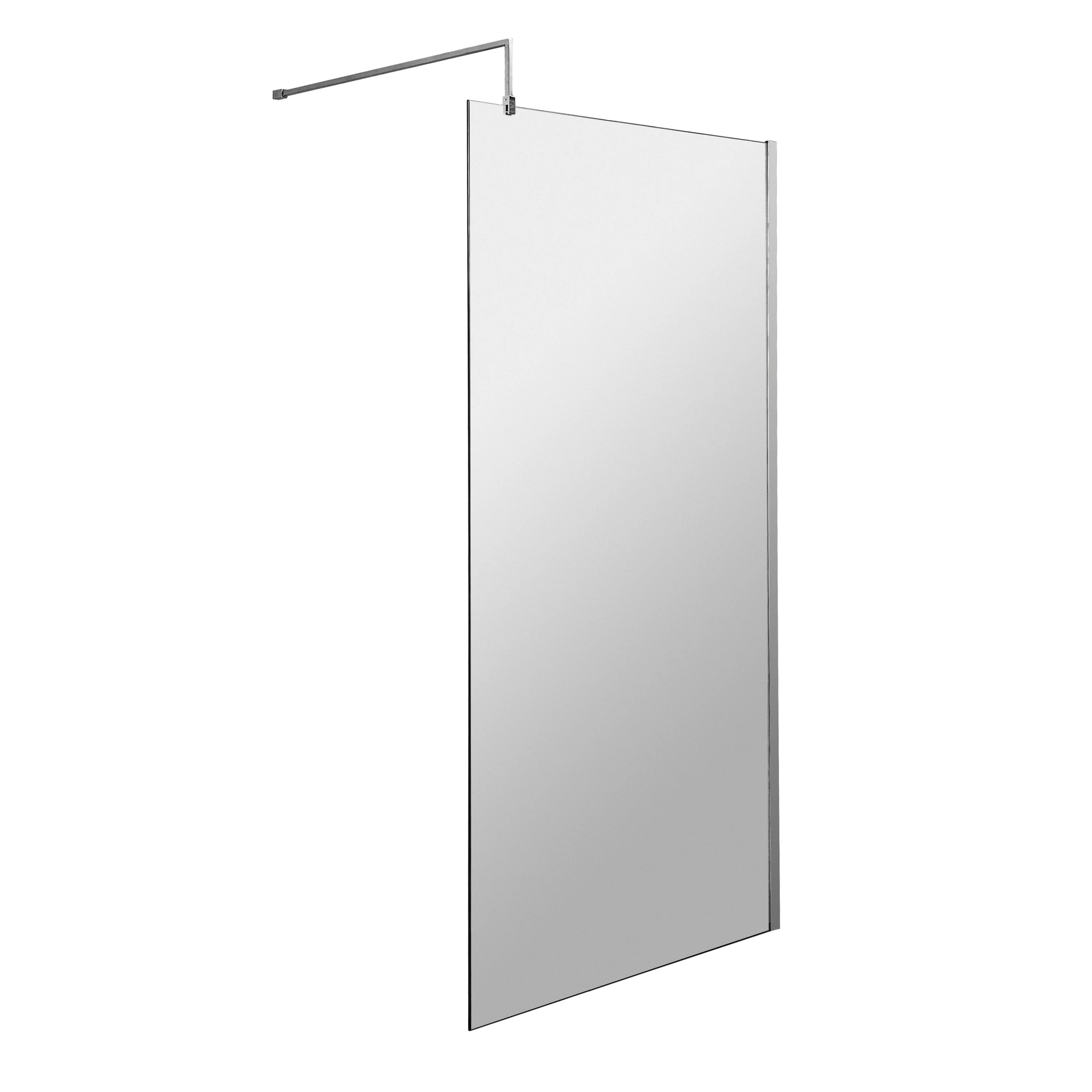Hudson Reed 900mm Wetroom Screen & Support Bar - Polished Chrome