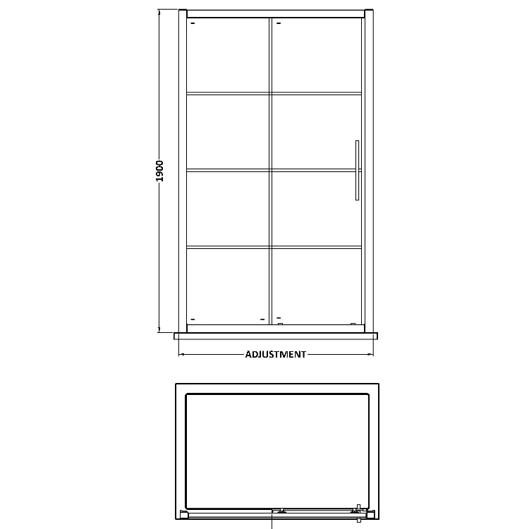 Hudson Reed Apex 8mm Glass Matt Black Sliding Shower Enclosure - 1200 x 800mm - Image 3