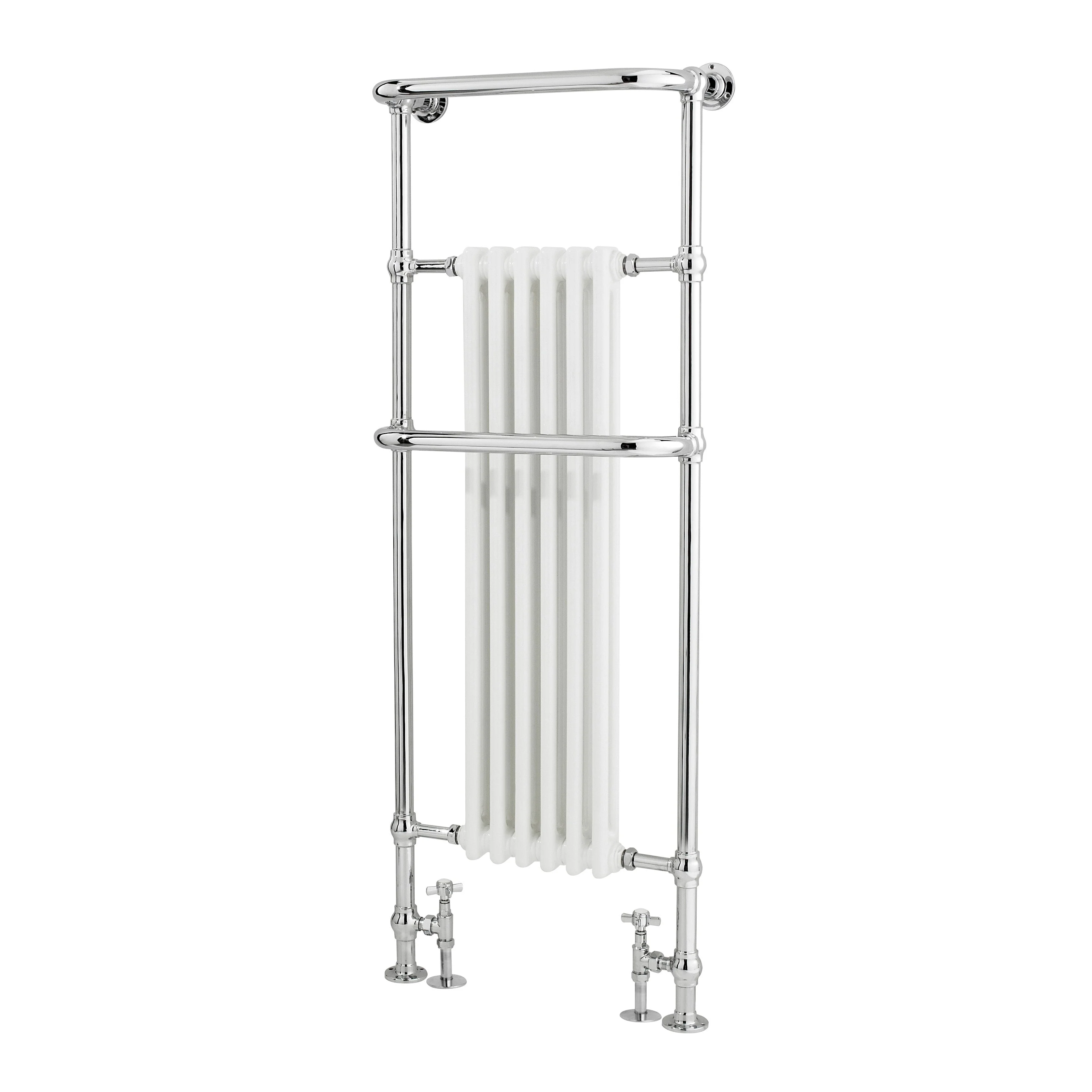 Hudson Reed Brampton Towel Rail - Chrome / White