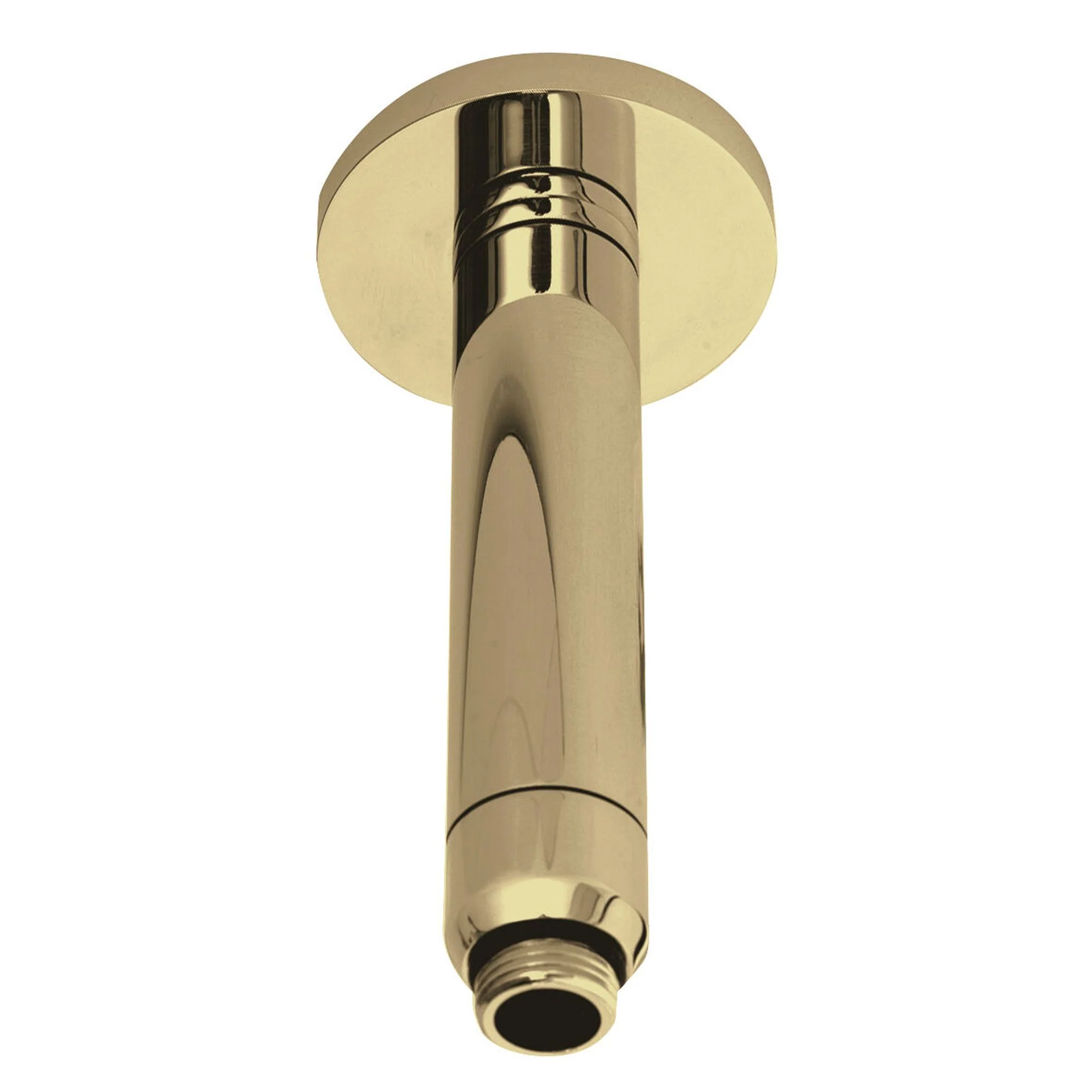 Hudson Reed 165mm Round Ceiling-Mounted Arm - Brushed Brass