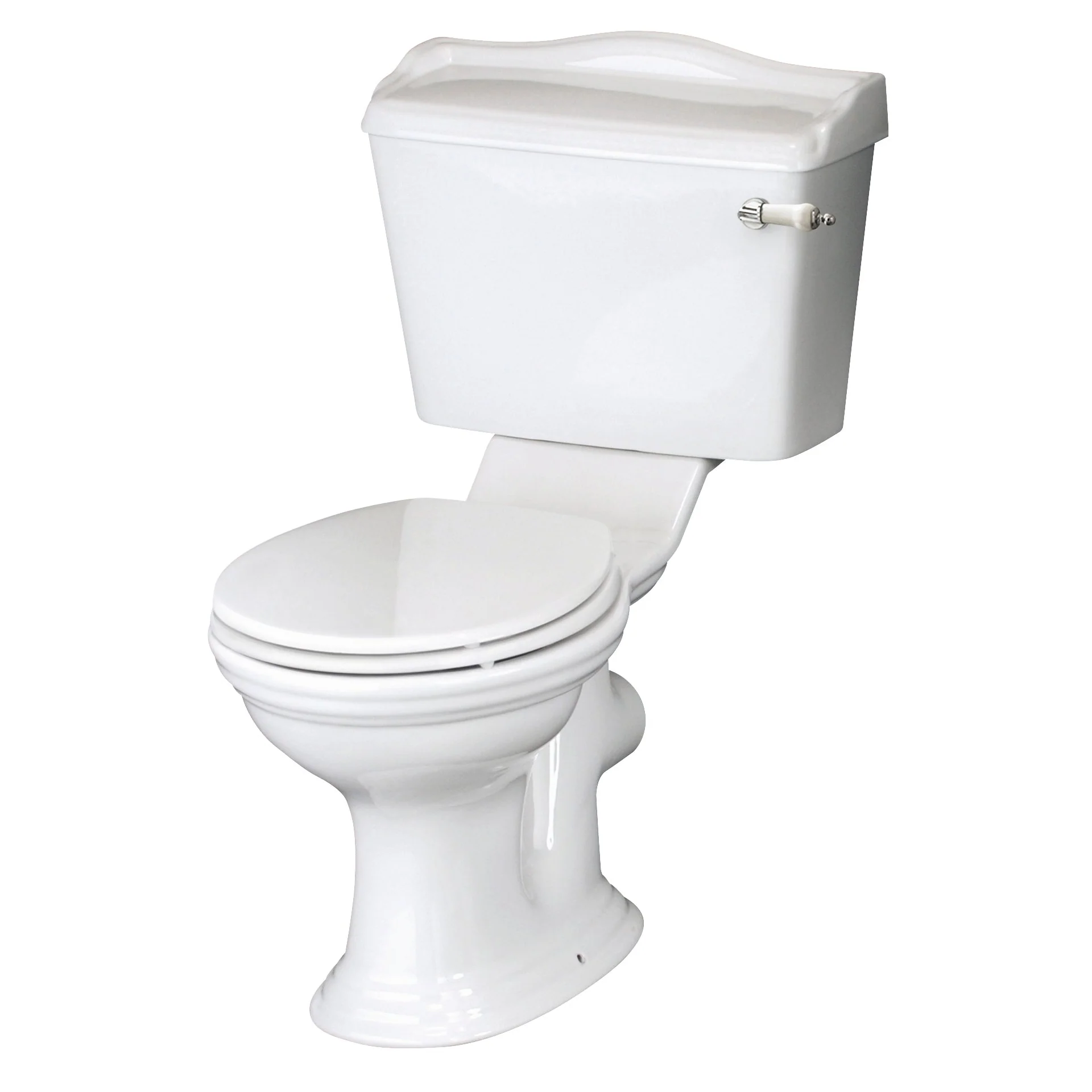 Hudson Reed Chancery Close Coupled Pan & Cistern with Seat - White - Image 2