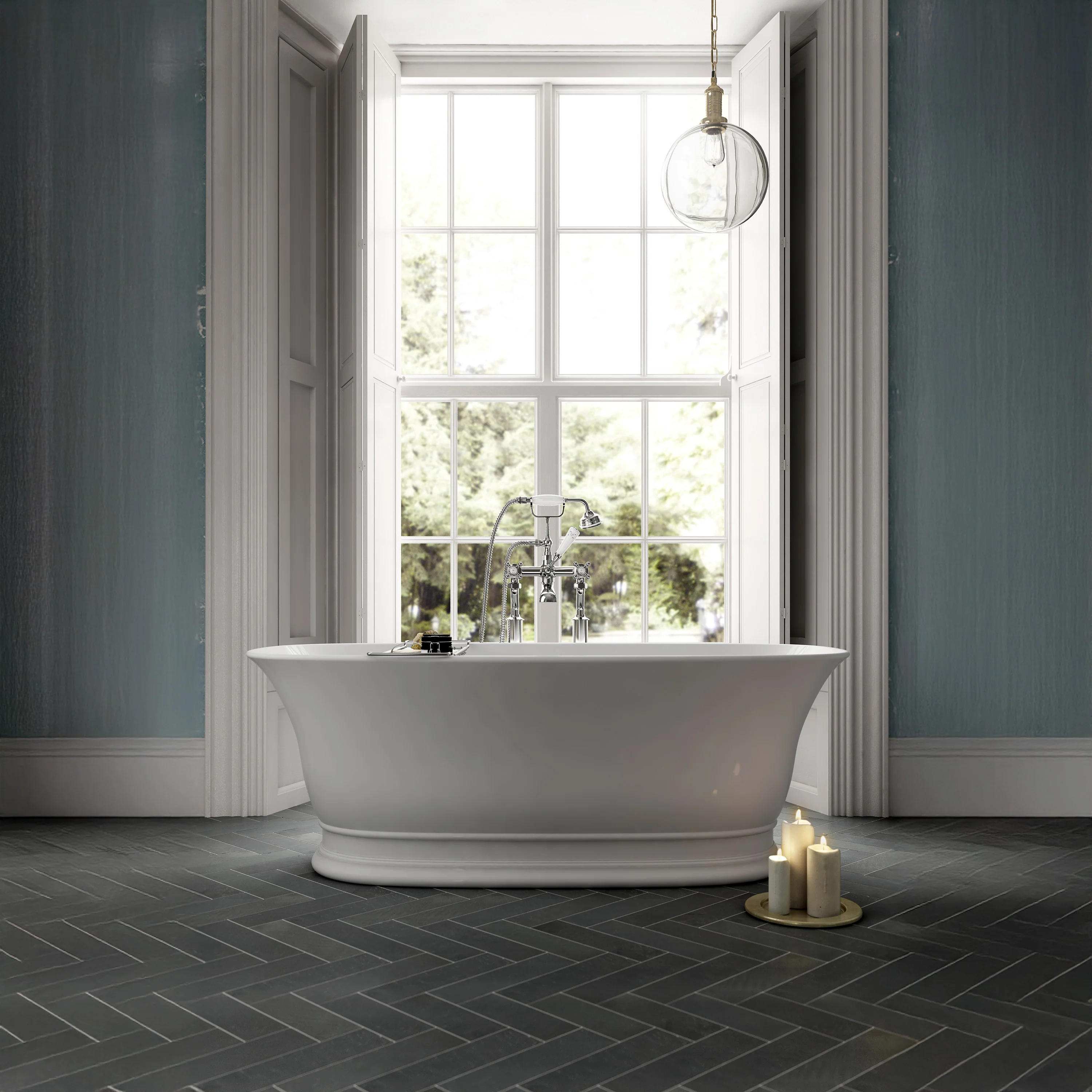 Hudson Reed Farringdon Freestanding Bath - White - Image 3