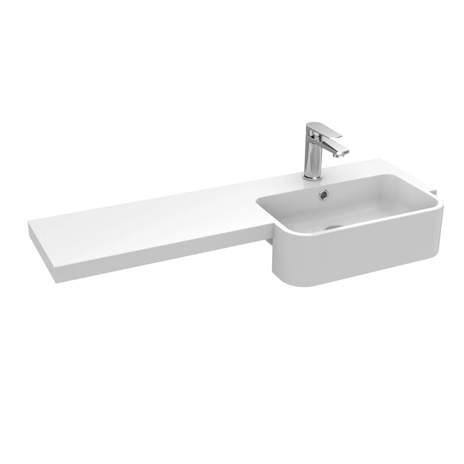 Hudson Reed Fusion Floorstanding Combination Unit & Semi Recessed Round Basin 1000mm (2-Door) - Charcoal Black - Image 4