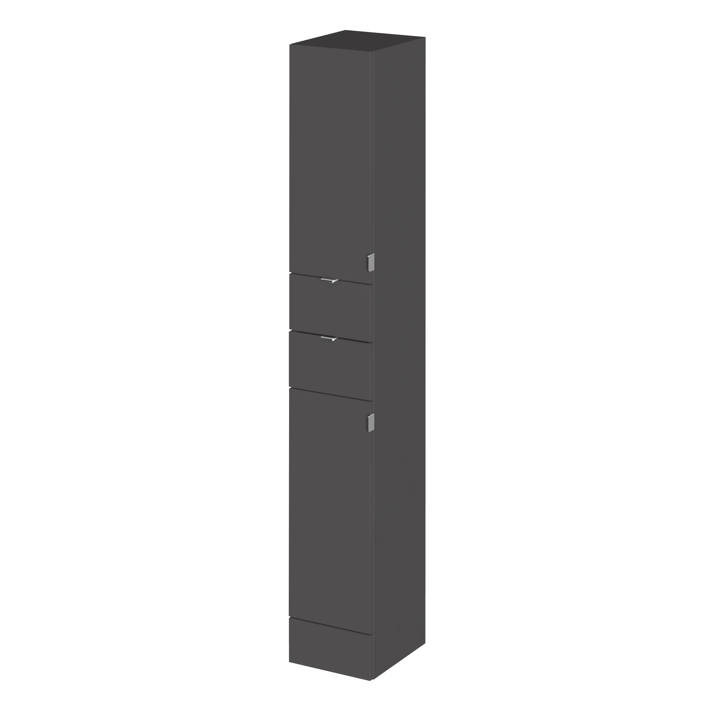 Hudson Reed Fusion 300mm Tall Unit - Gloss Grey