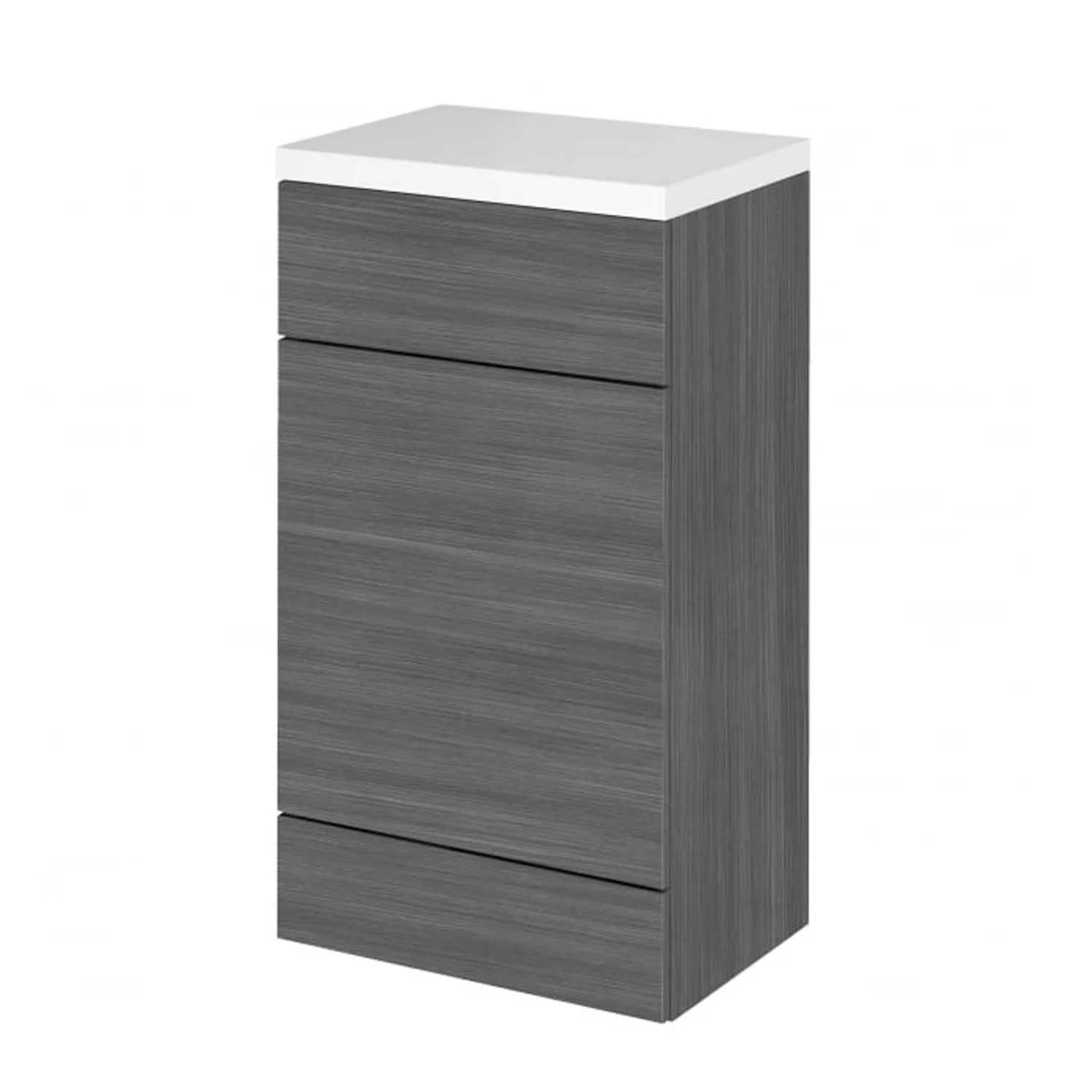 Hudson Reed Fusion WC Unit & White-Top 500mm  - Anthracite Woodgrain