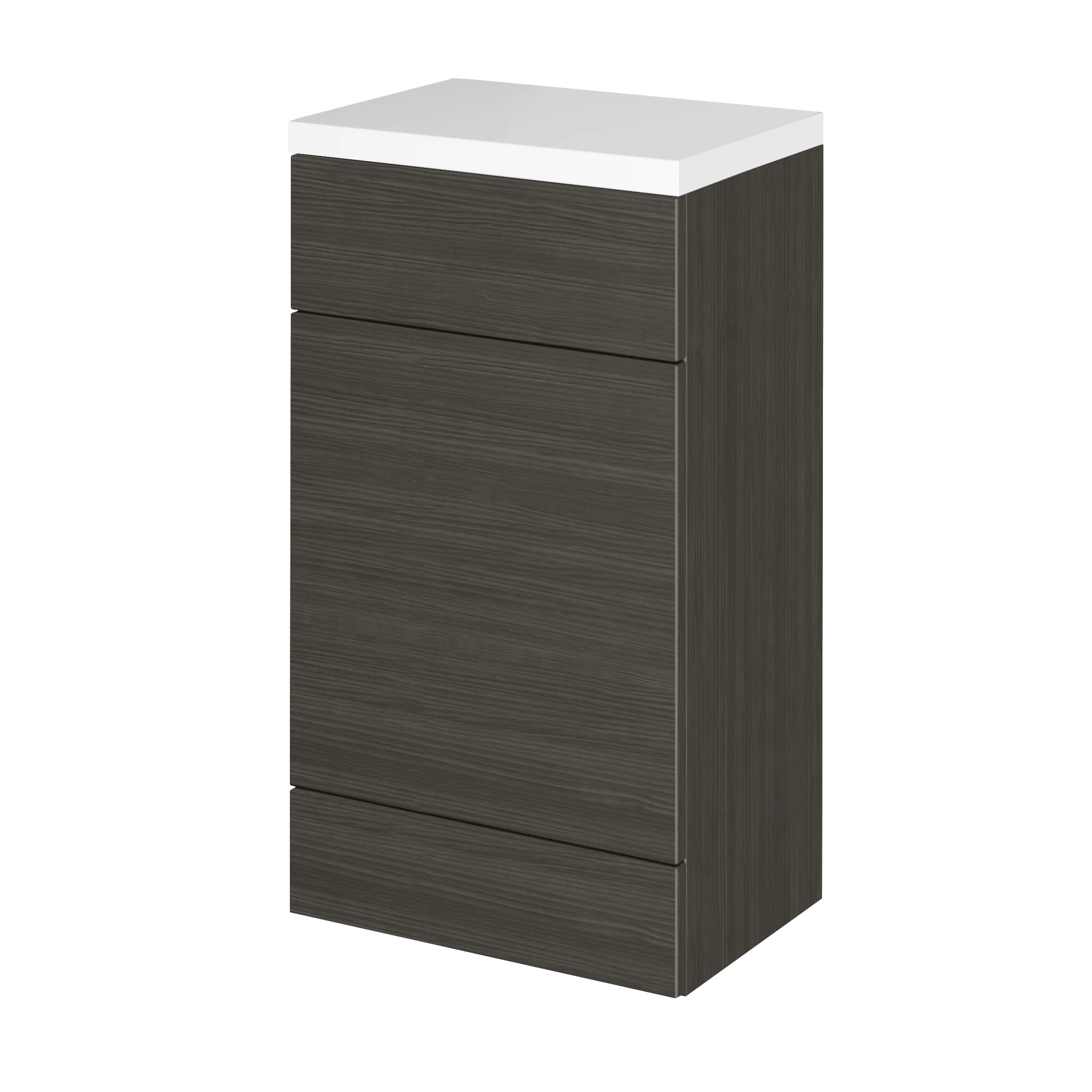 Hudson Reed Fusion WC Unit & White-Top 500mm  - Charcoal Black