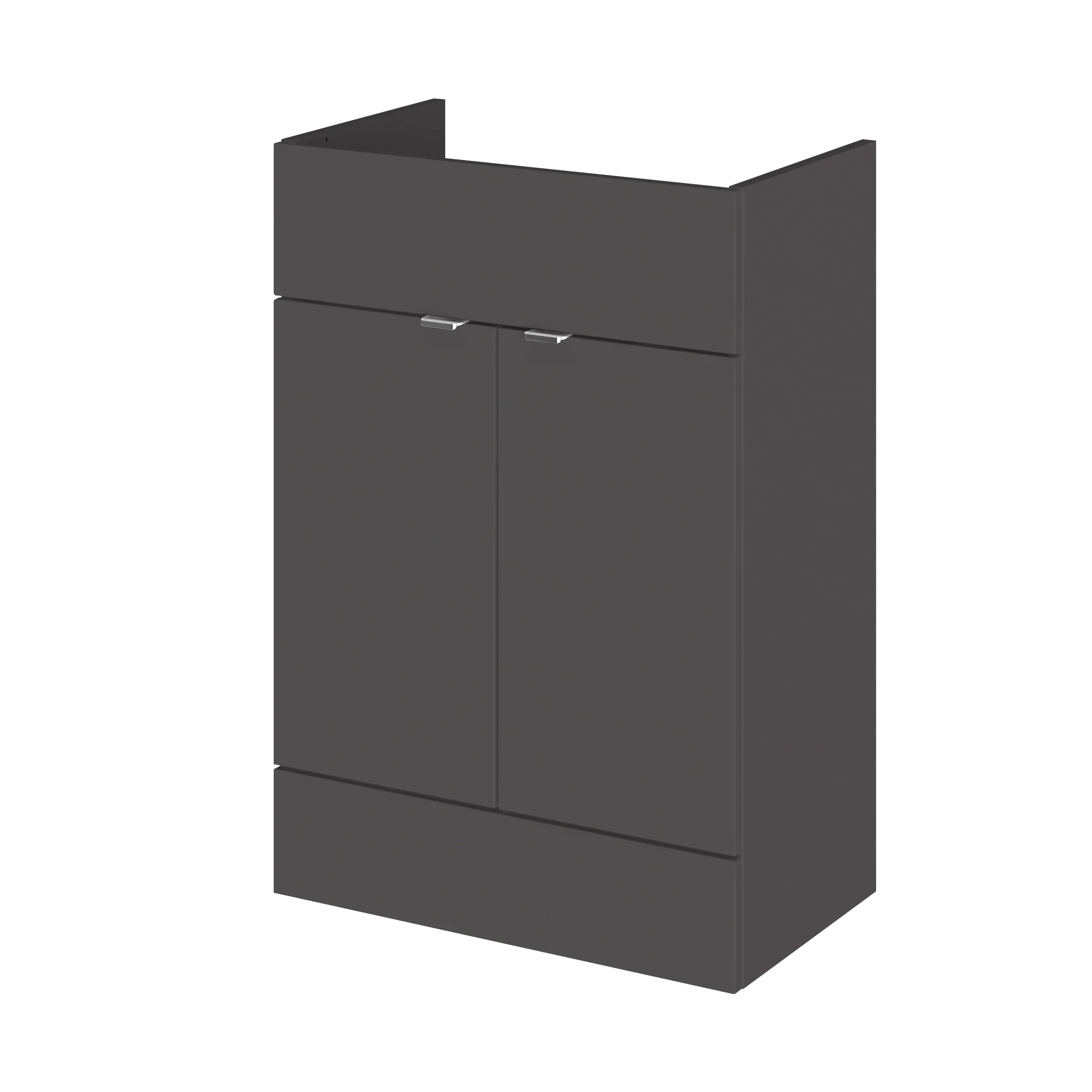 Hudson Reed Fusion 600mm Vanity Unit - Gloss Grey