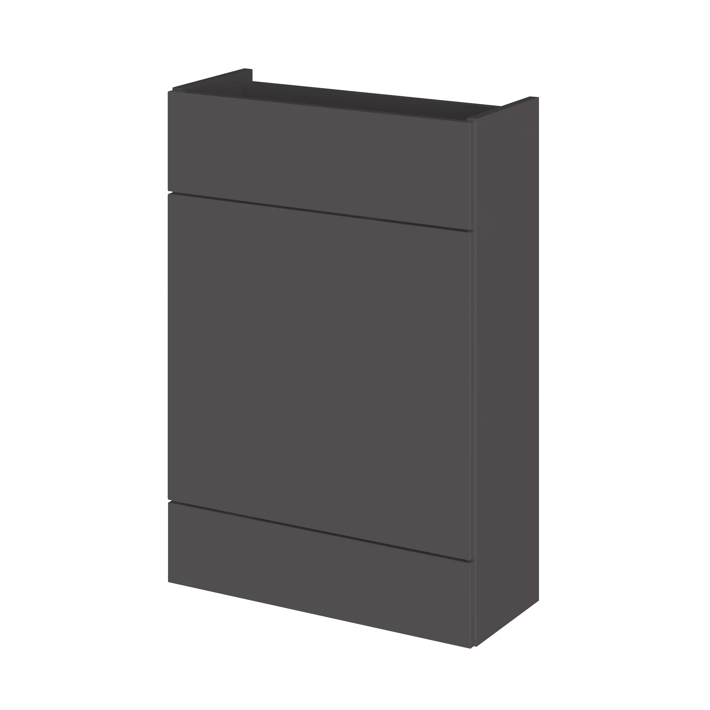 Hudson Reed Fusion 600mm WC Unit - Compact - Gloss Grey