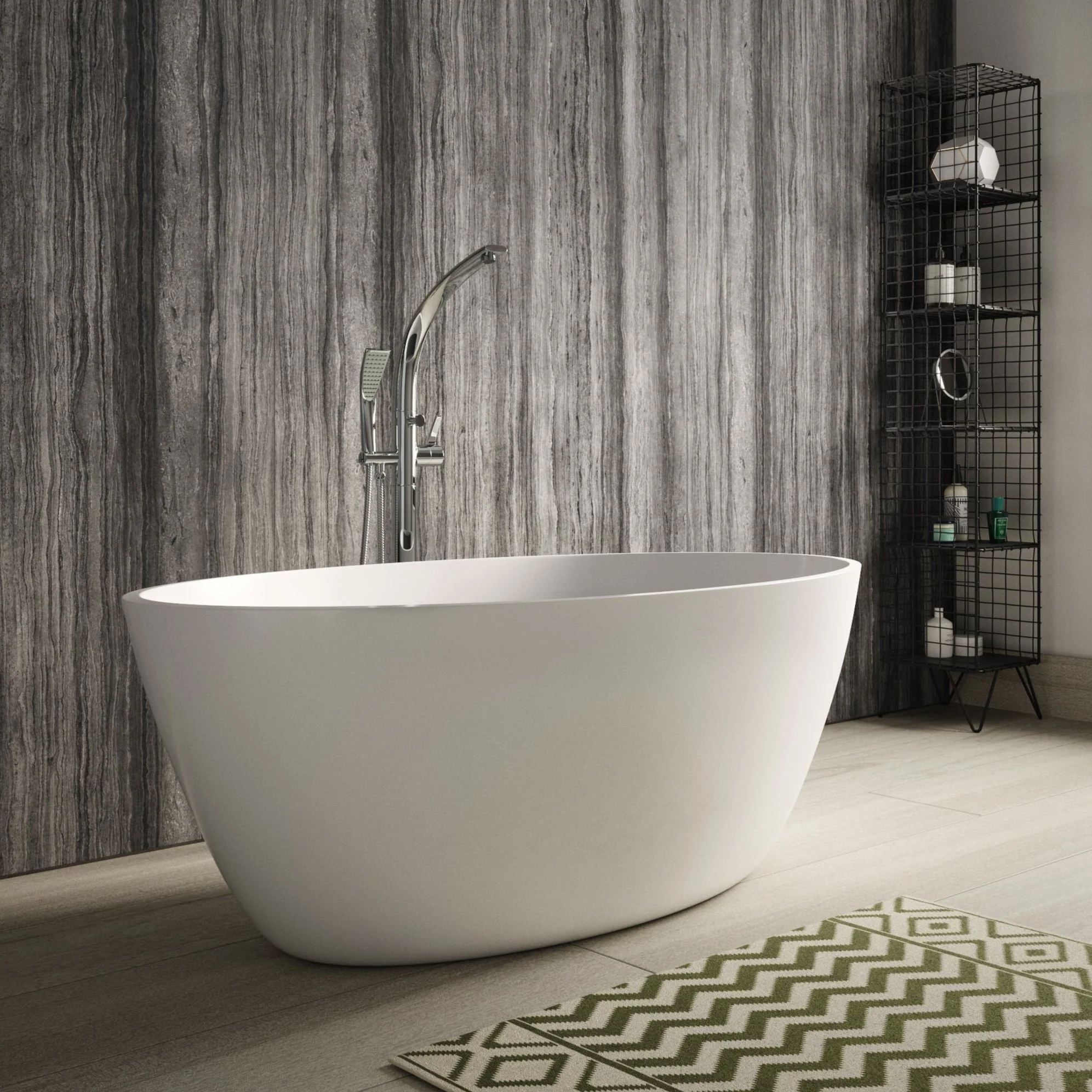 Hudson Reed Grace Freestanding Bath - White