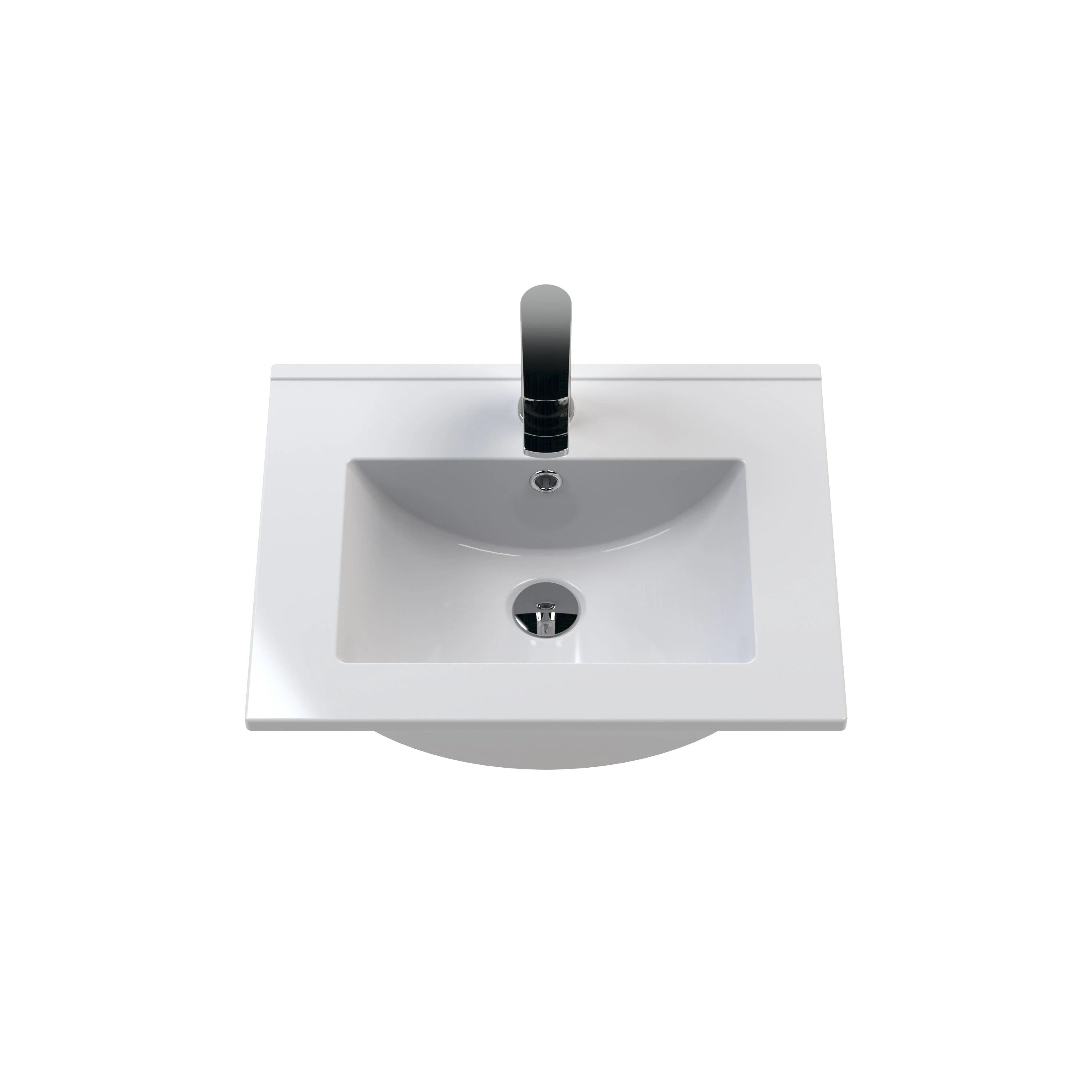 Hudson Reed Havana 500mm Wall Hung 2-Drawer Unit & Basin 2 - Midnight Blue - Image 2