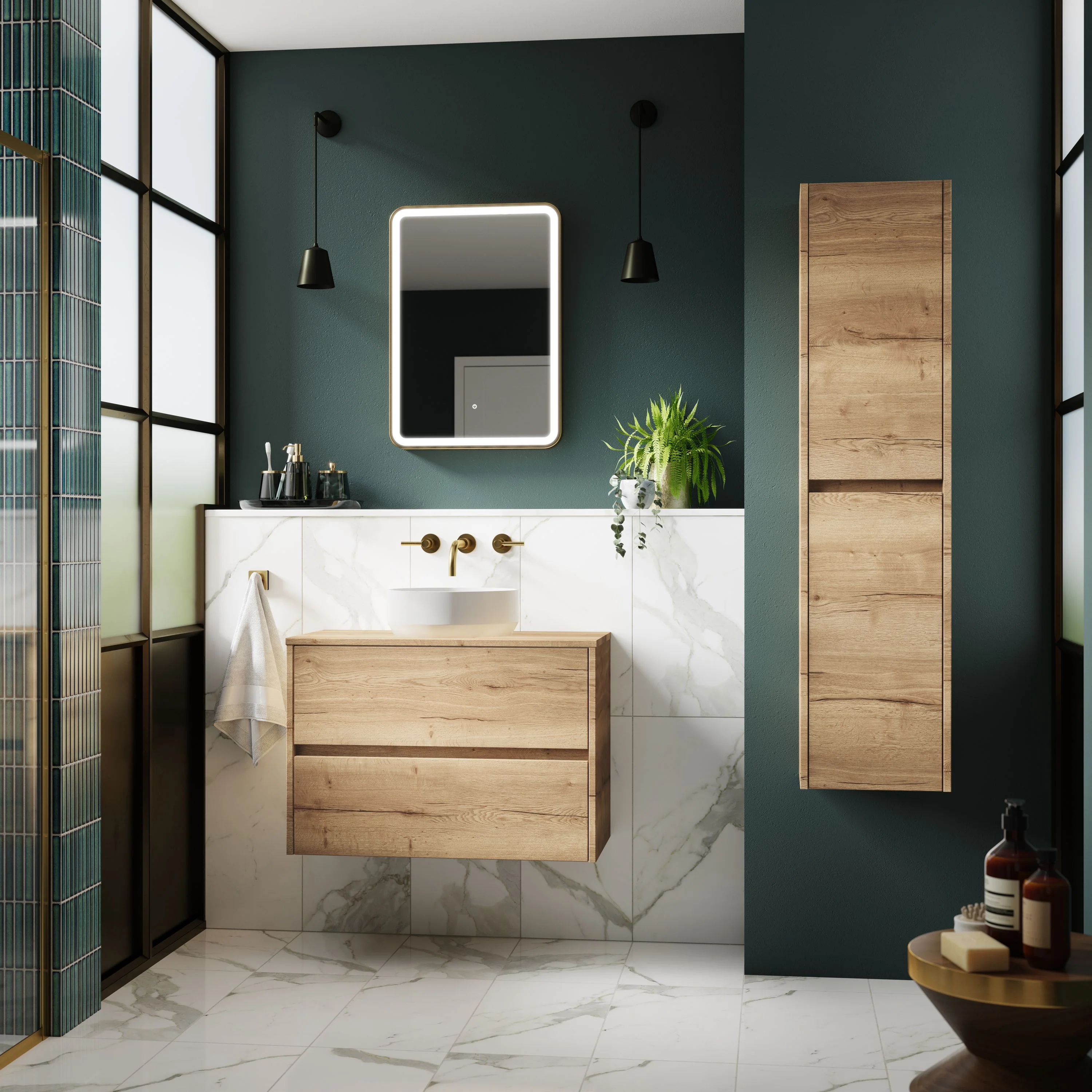 Hudson Reed Havana Tall Unit - Autumn Oak - Image 3