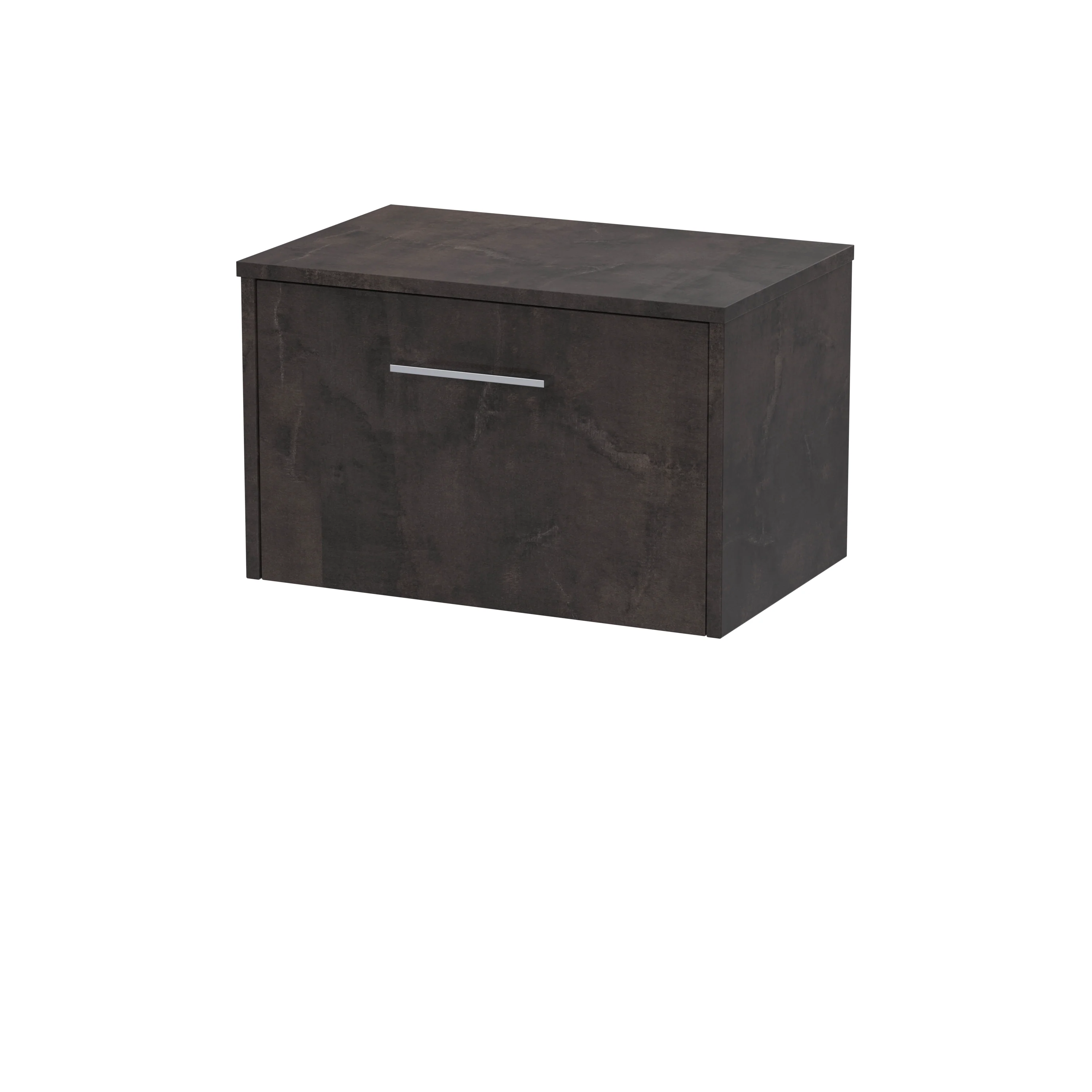 Hudson Reed Juno 600mm Wall Hung 1-Drawer Vanity & Worktop - Metallic Slate