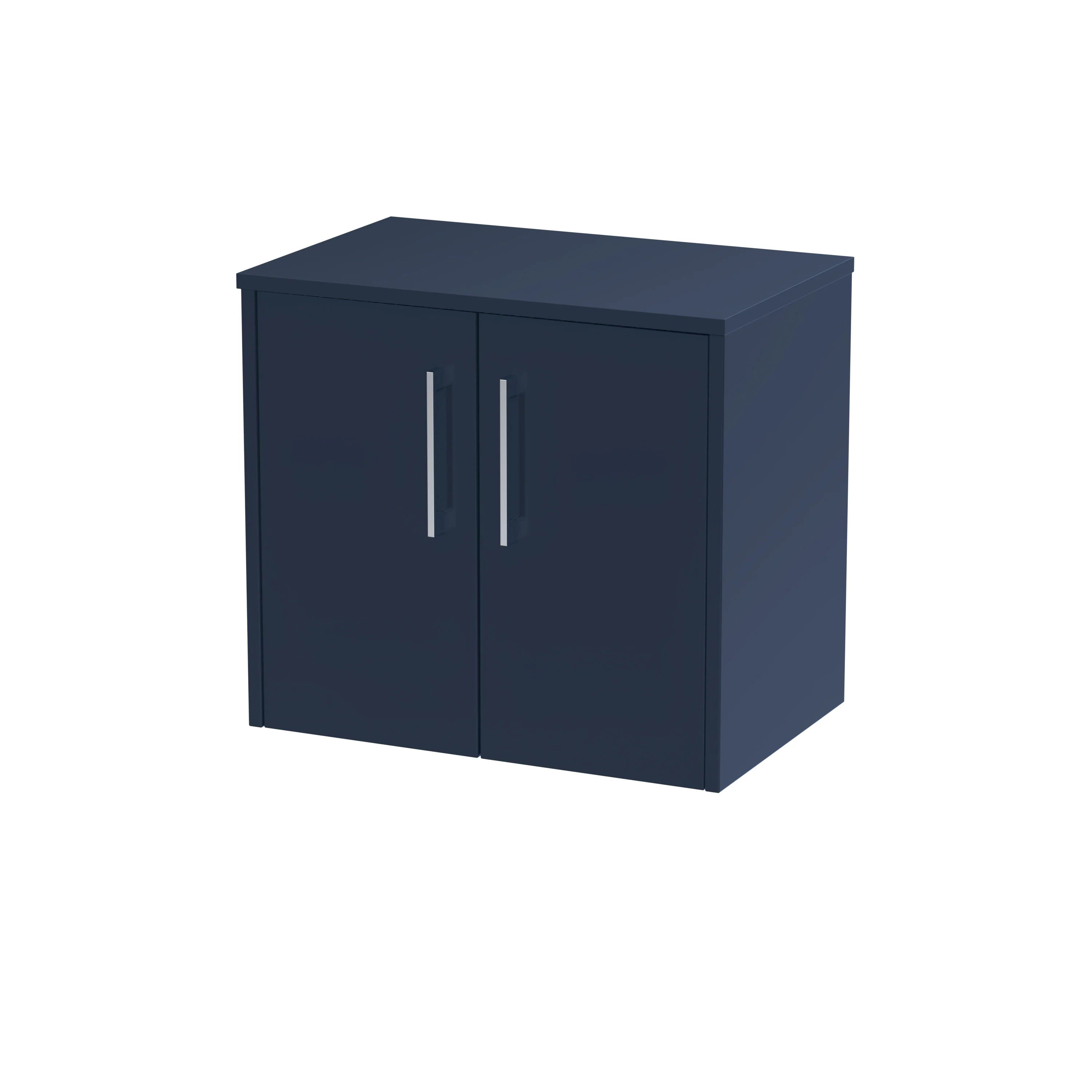 Hudson Reed Juno 600mm Wall Hung 2-Door Vanity & Worktop - Midnight Blue