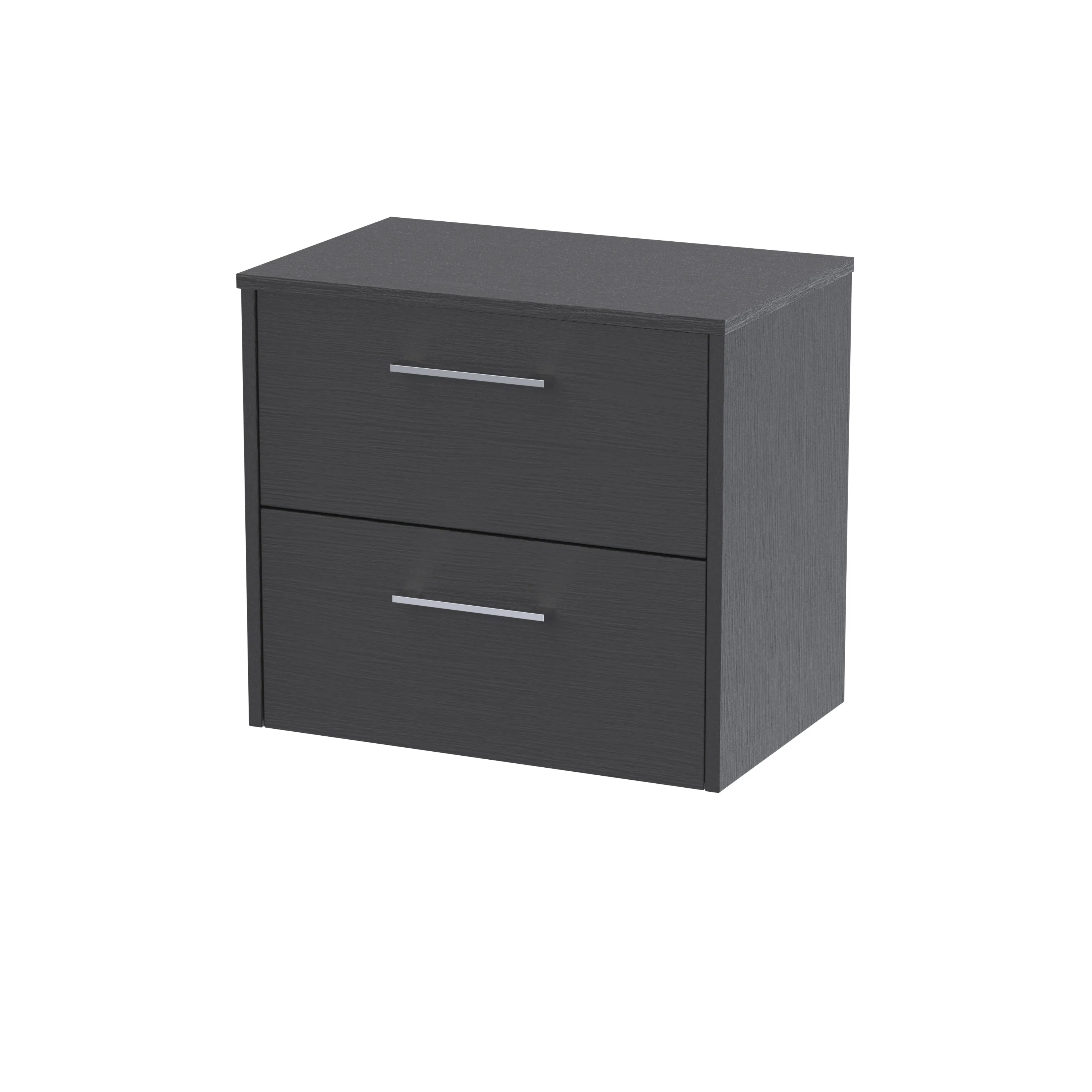 Hudson Reed Juno 600mm Wall Hung 2-Drawer Vanity & Worktop - Graphite Grey