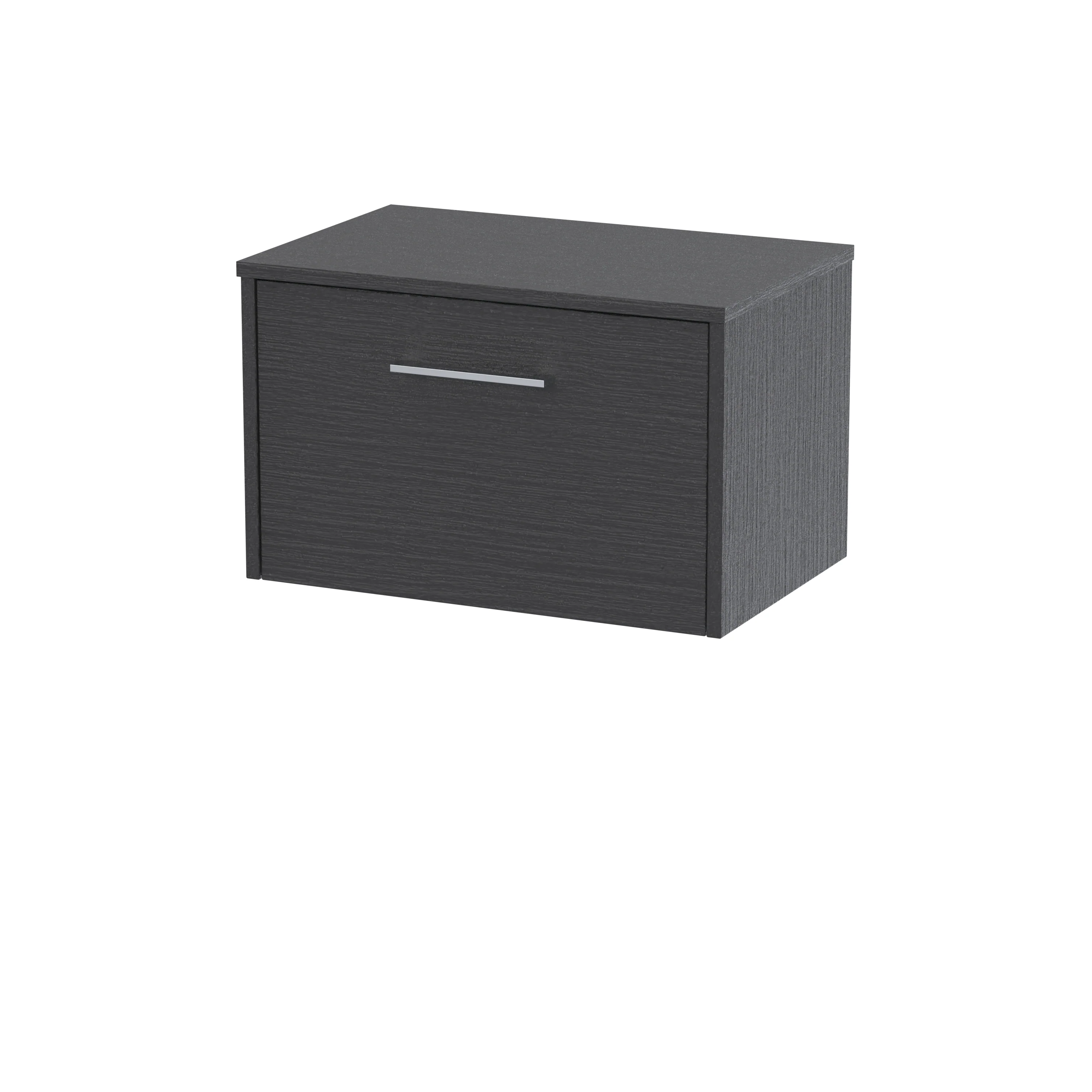 Hudson Reed Juno 600mm Wall Hung 1-Drawer Vanity & Worktop - Graphite Grey
