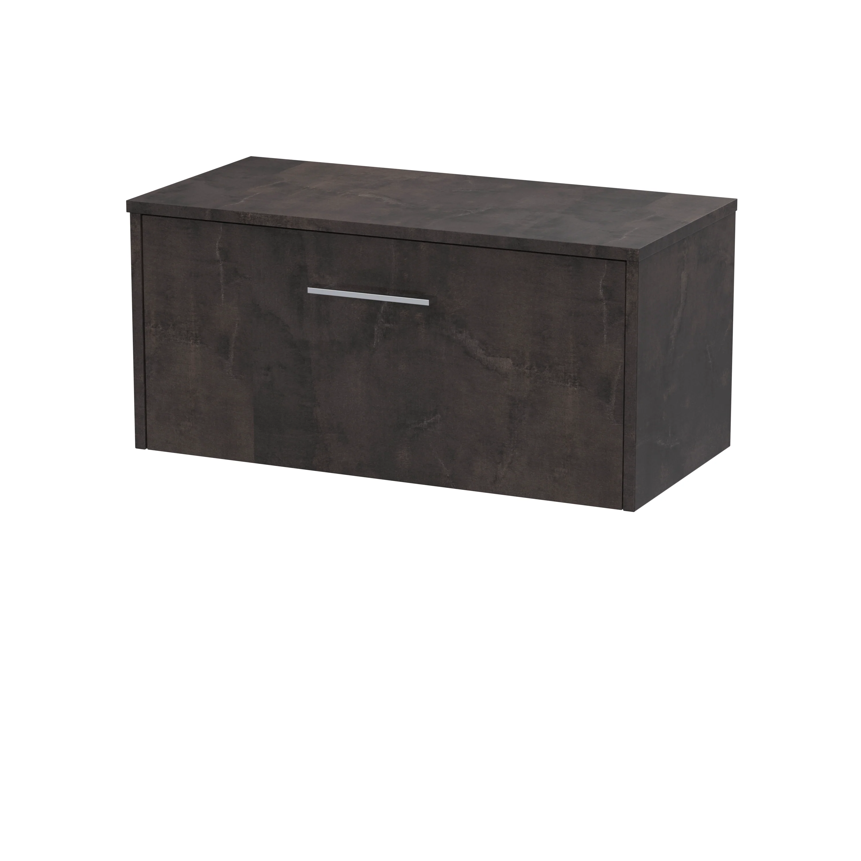 Hudson Reed Juno 800mm Wall Hung 1-Drawer Vanity & Worktop - Metallic Slate