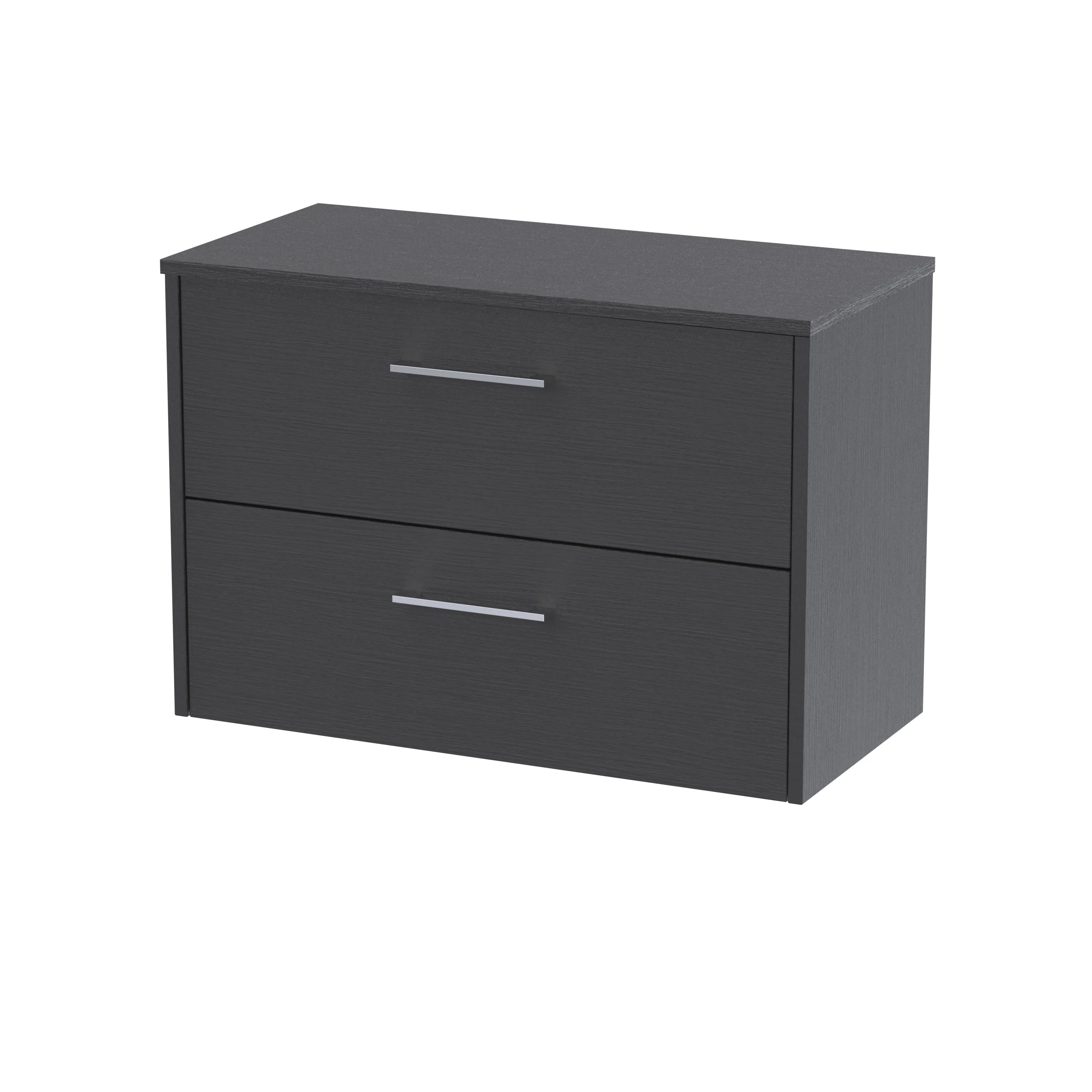 Hudson Reed Juno 800mm Wall Hung 2-Drawer Vanity & Worktop - Graphite Grey