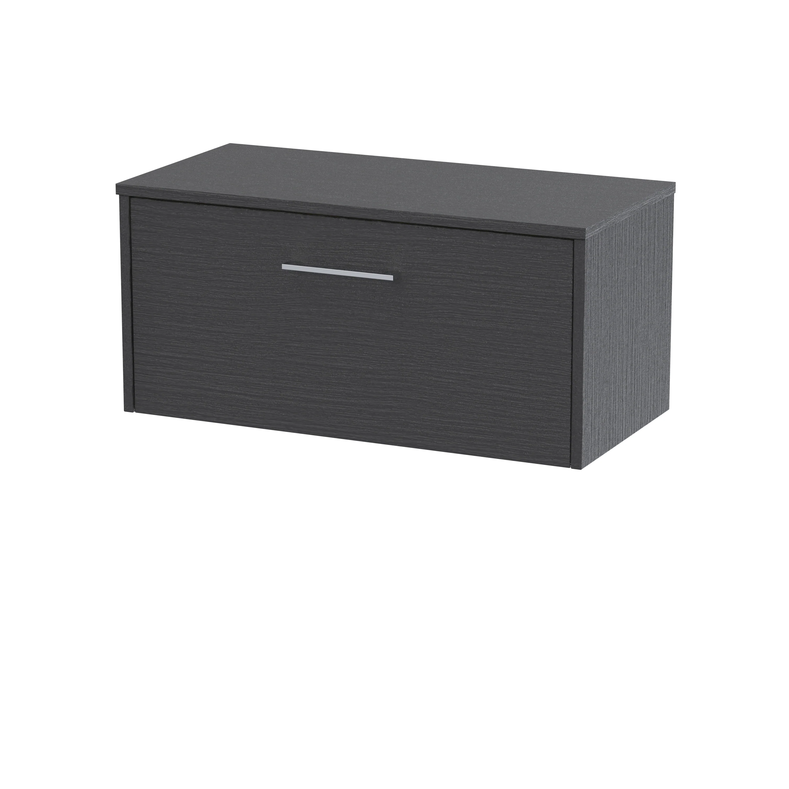 Hudson Reed Juno 800mm Wall Hung 1-Drawer Vanity & Worktop - Graphite Grey