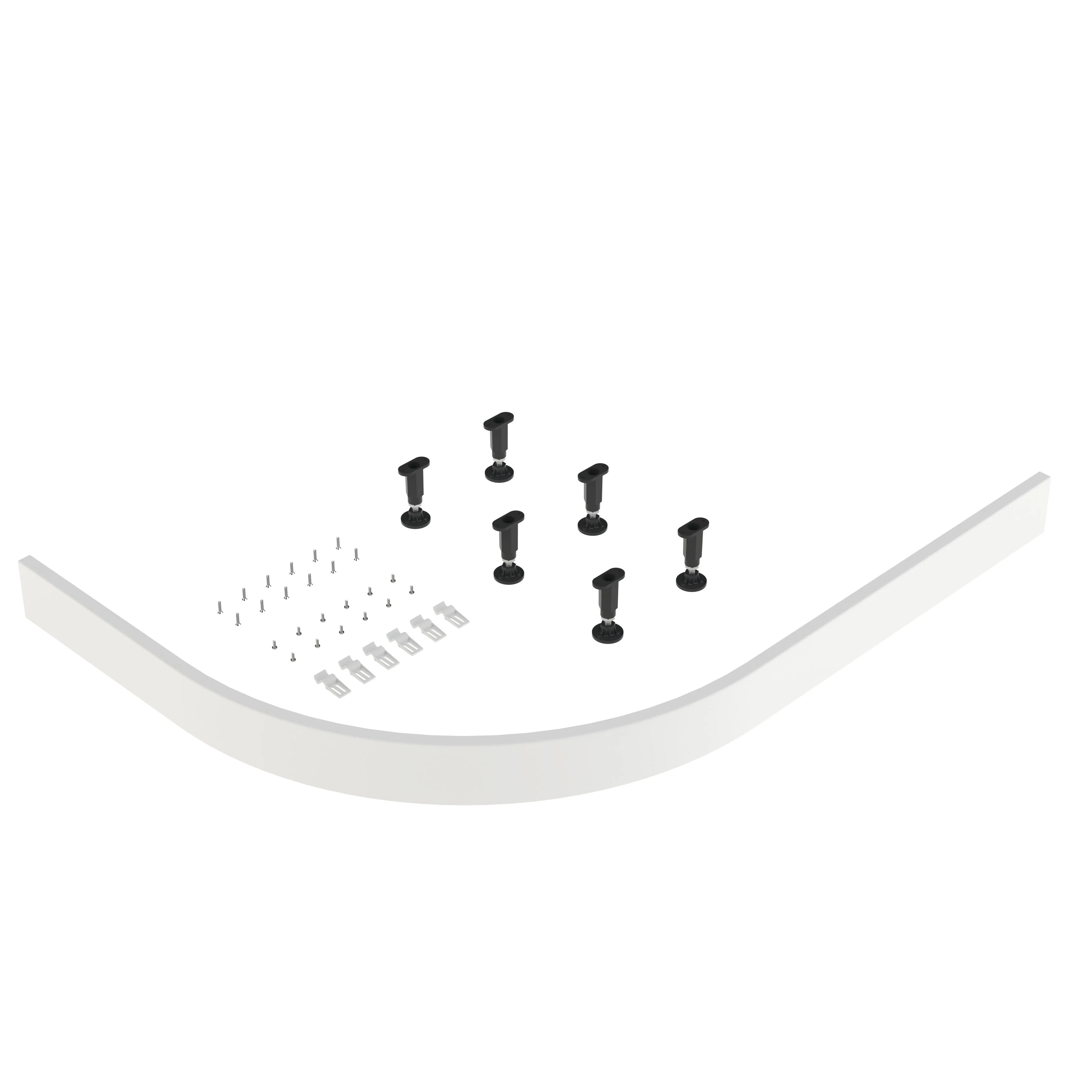 Hudson Reed Leg Set & Plinth Kit (1000 Curved Plinth) - White