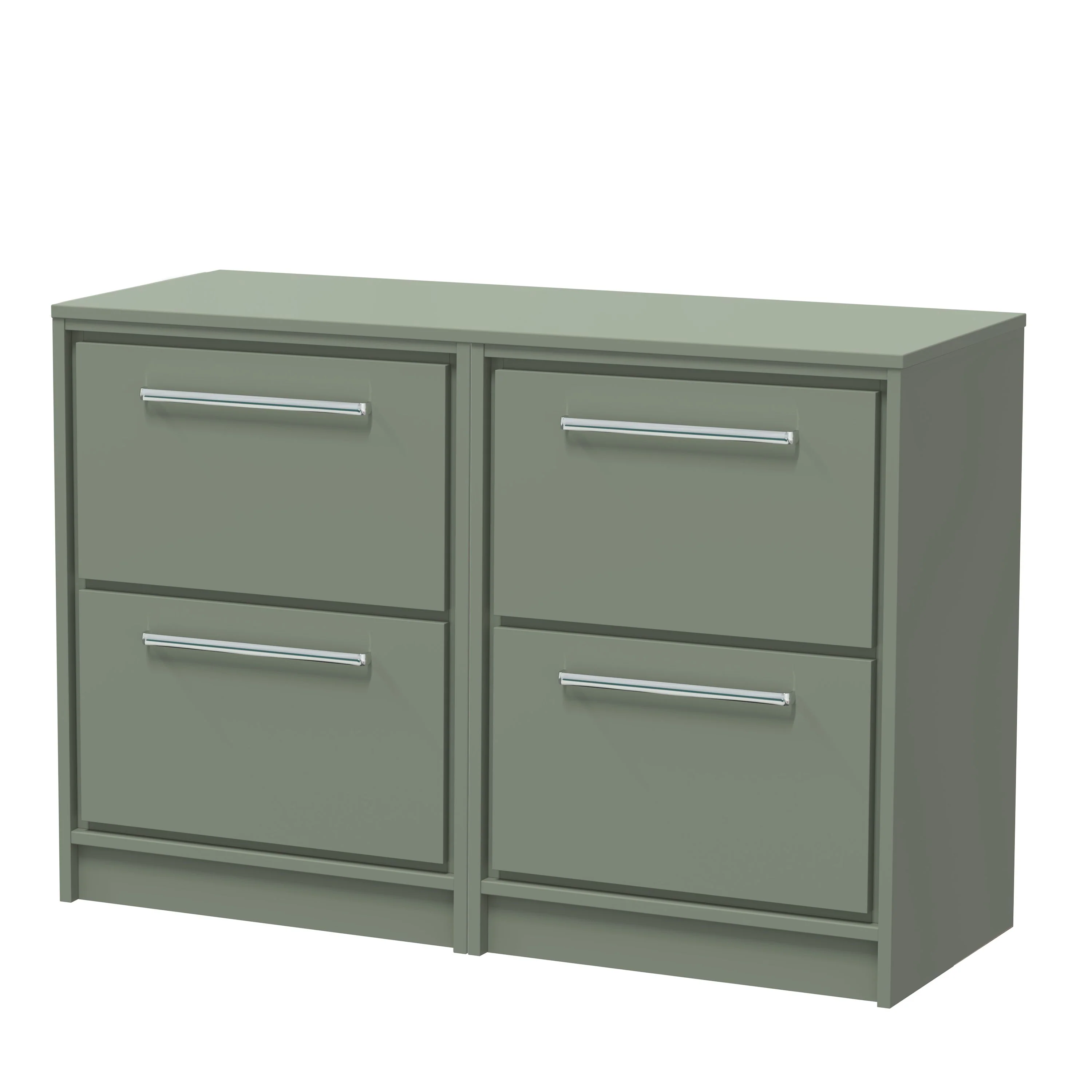 Hudson Reed Lille 1200mm 4 Drawer Floor Standing Vanity Unit - Fern Green