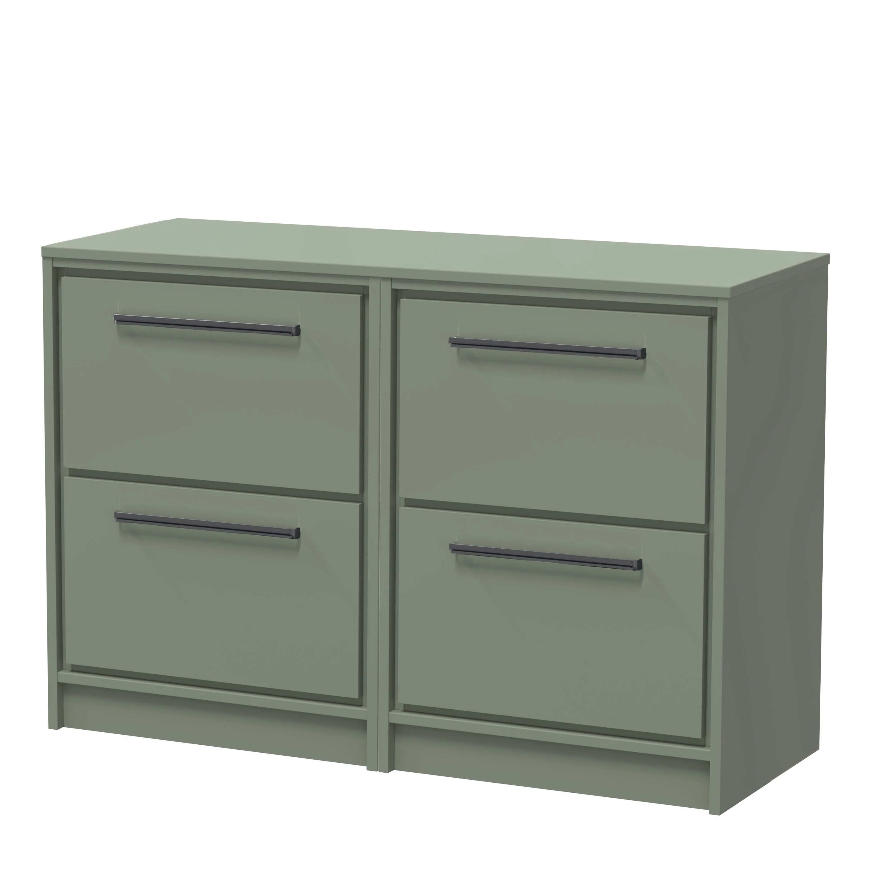 Hudson Reed Lille 1200mm 4 Drawer Floor Standing Vanity Unit - Fern Green - Image 8