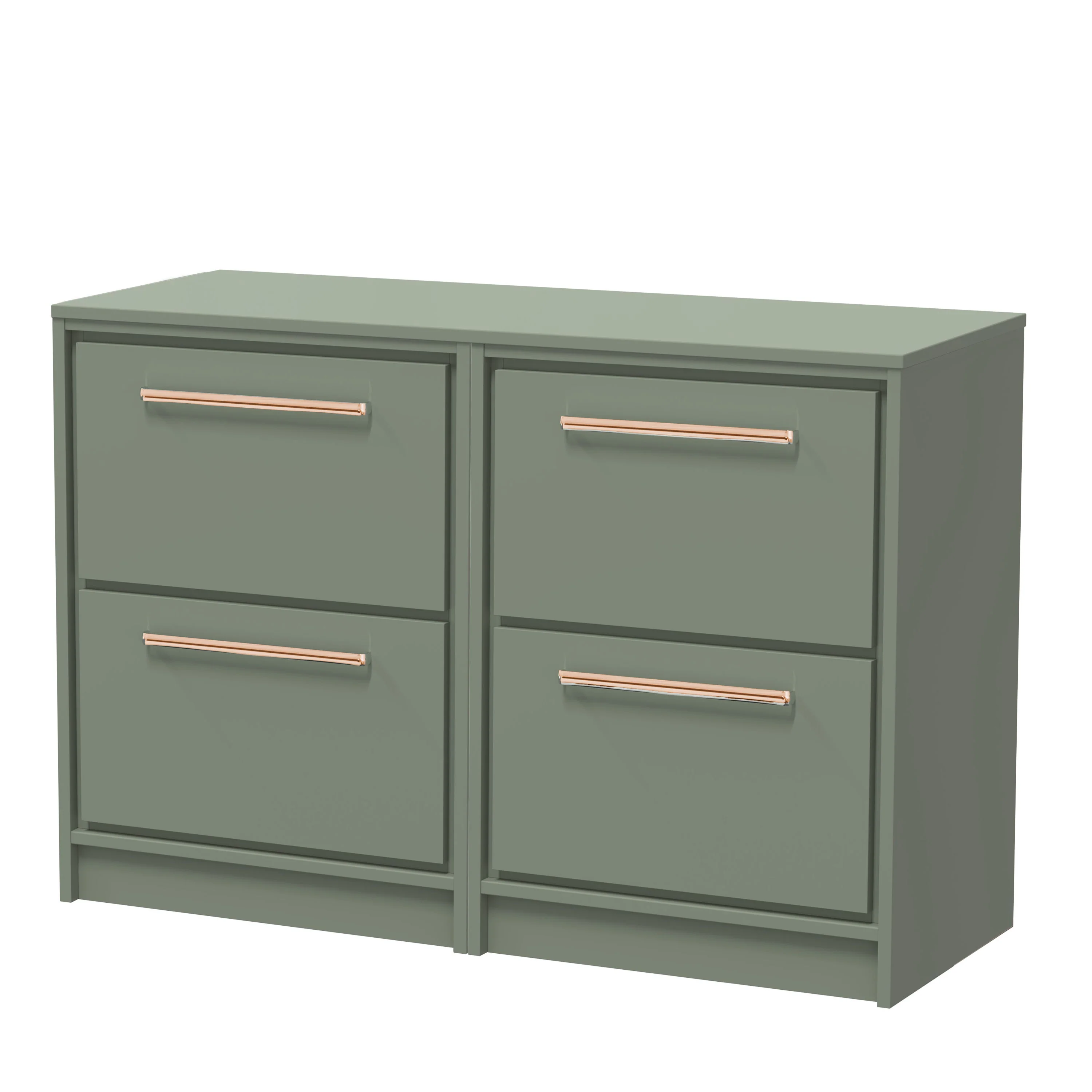 Hudson Reed Lille 1200mm 4 Drawer Floor Standing Vanity Unit - Fern Green - Image 9