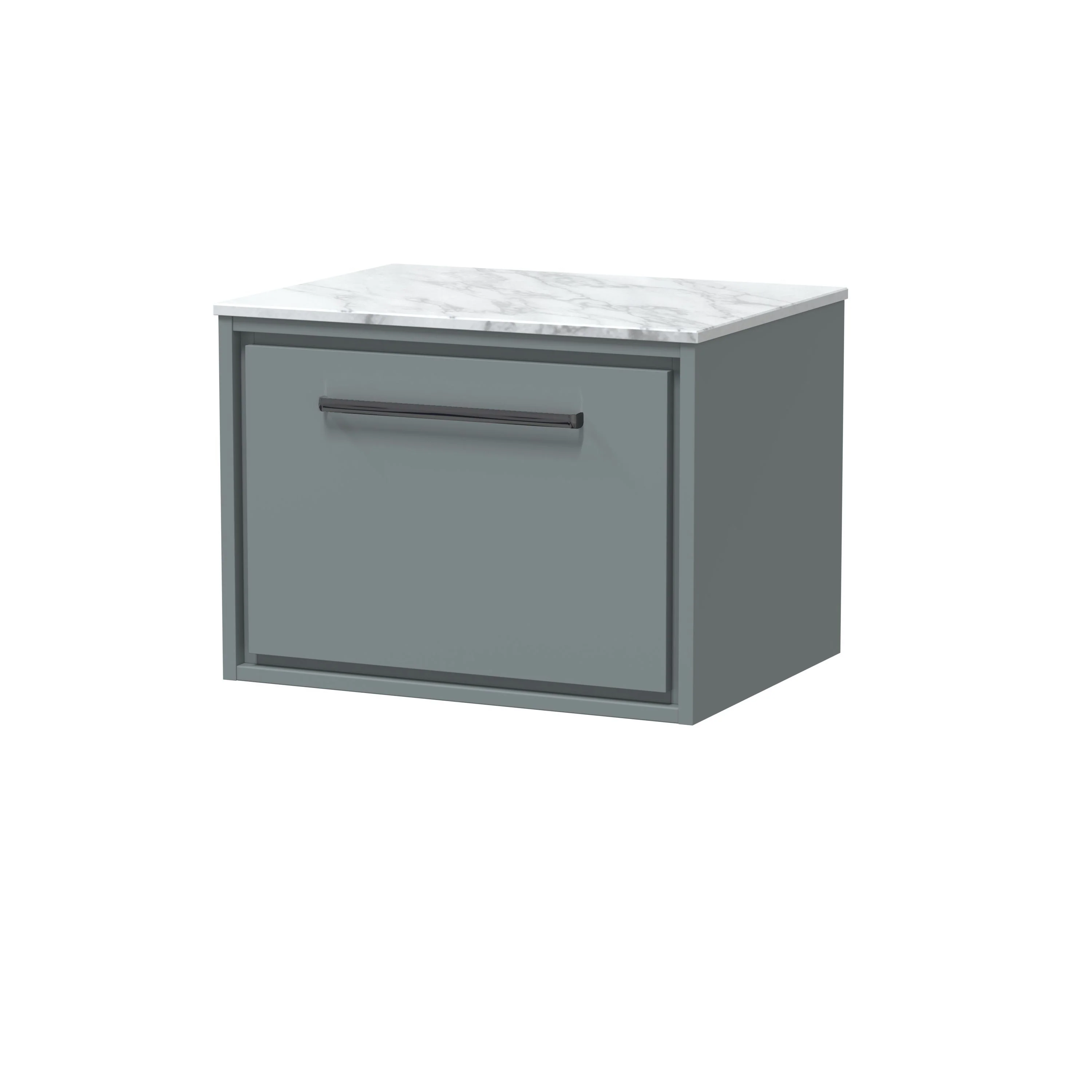 Hudson Reed Lille 600mm 1 Drawer Wall Hung Vanity Unit - Coastal Grey - Image 10