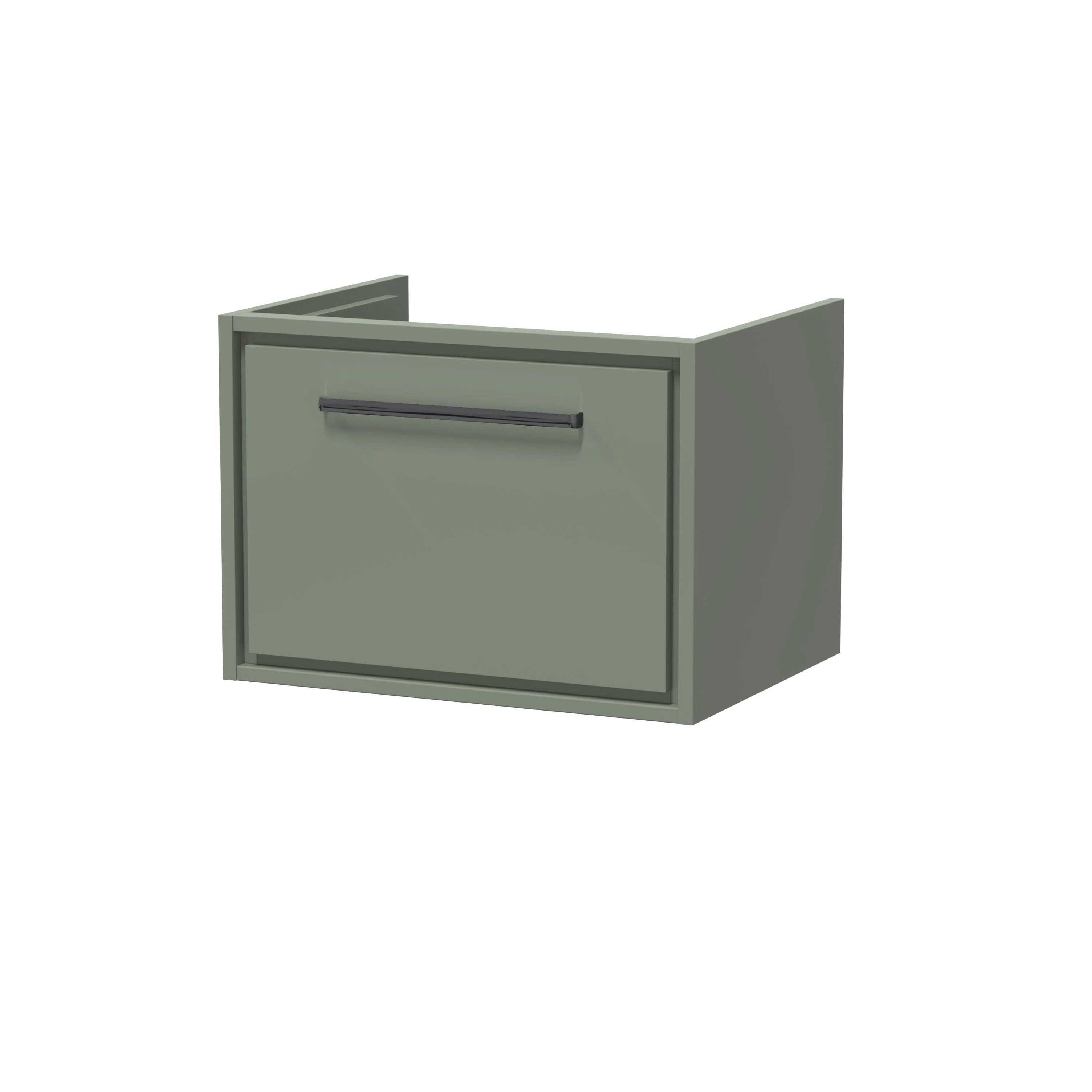 Hudson Reed Lille 600mm 1 Drawer Wall Hung Vanity Unit - Fern Green - Image 11