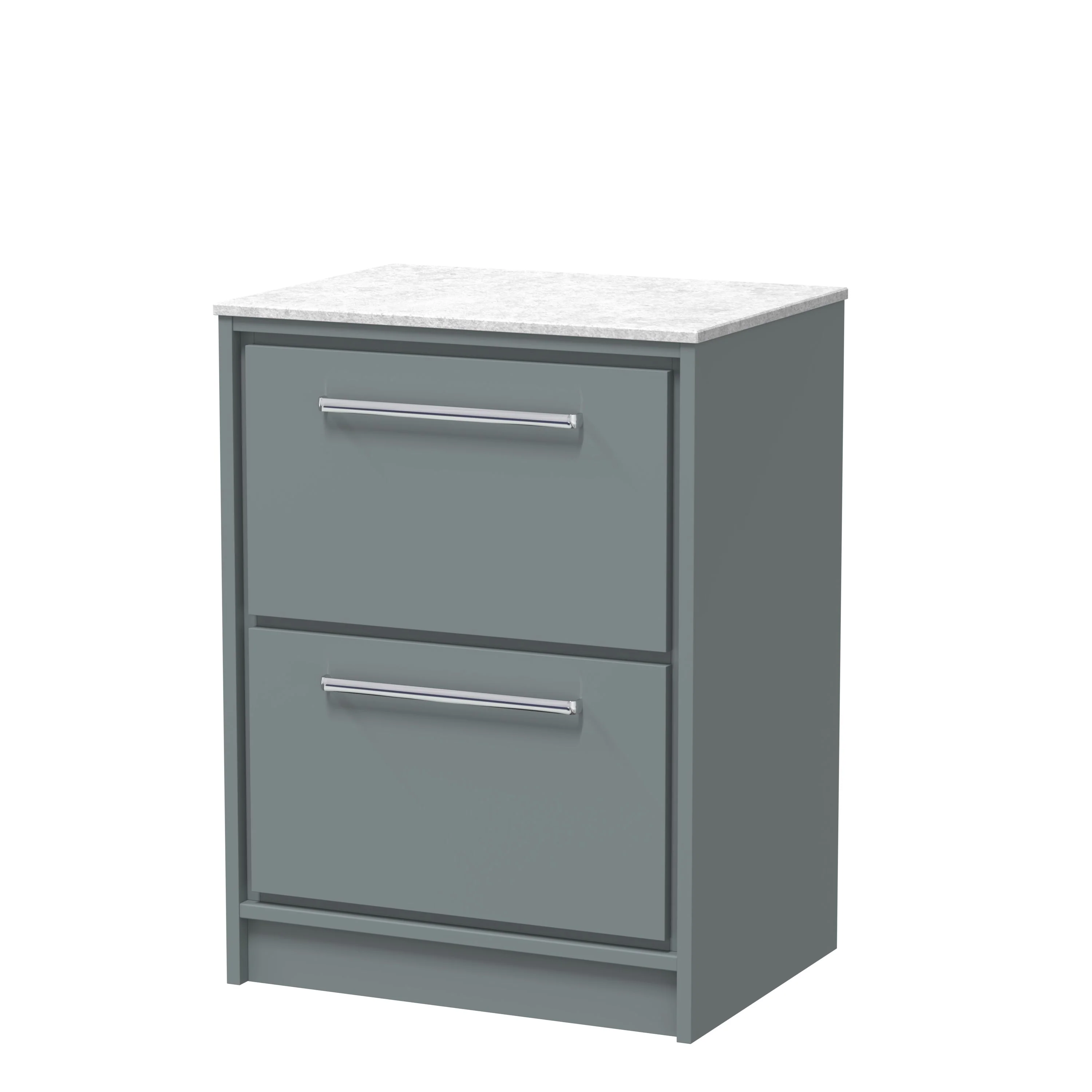 Hudson Reed Lille 600mm 2-Drawer Floor Standing Vanity Unit - Coastal Grey - Image 3