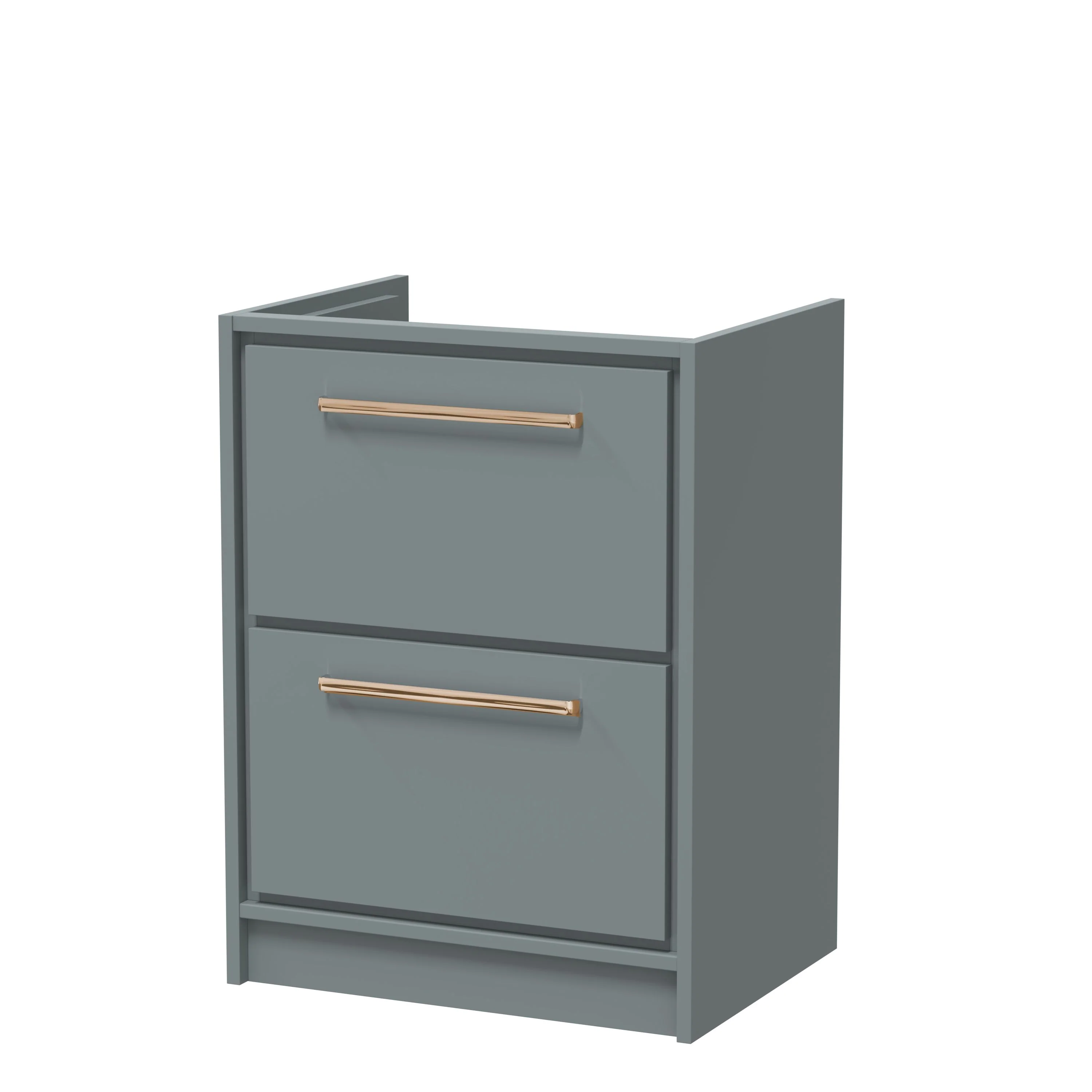 Hudson Reed Lille 600mm 2-Drawer Floor Standing Vanity Unit - Coastal Grey - Image 6