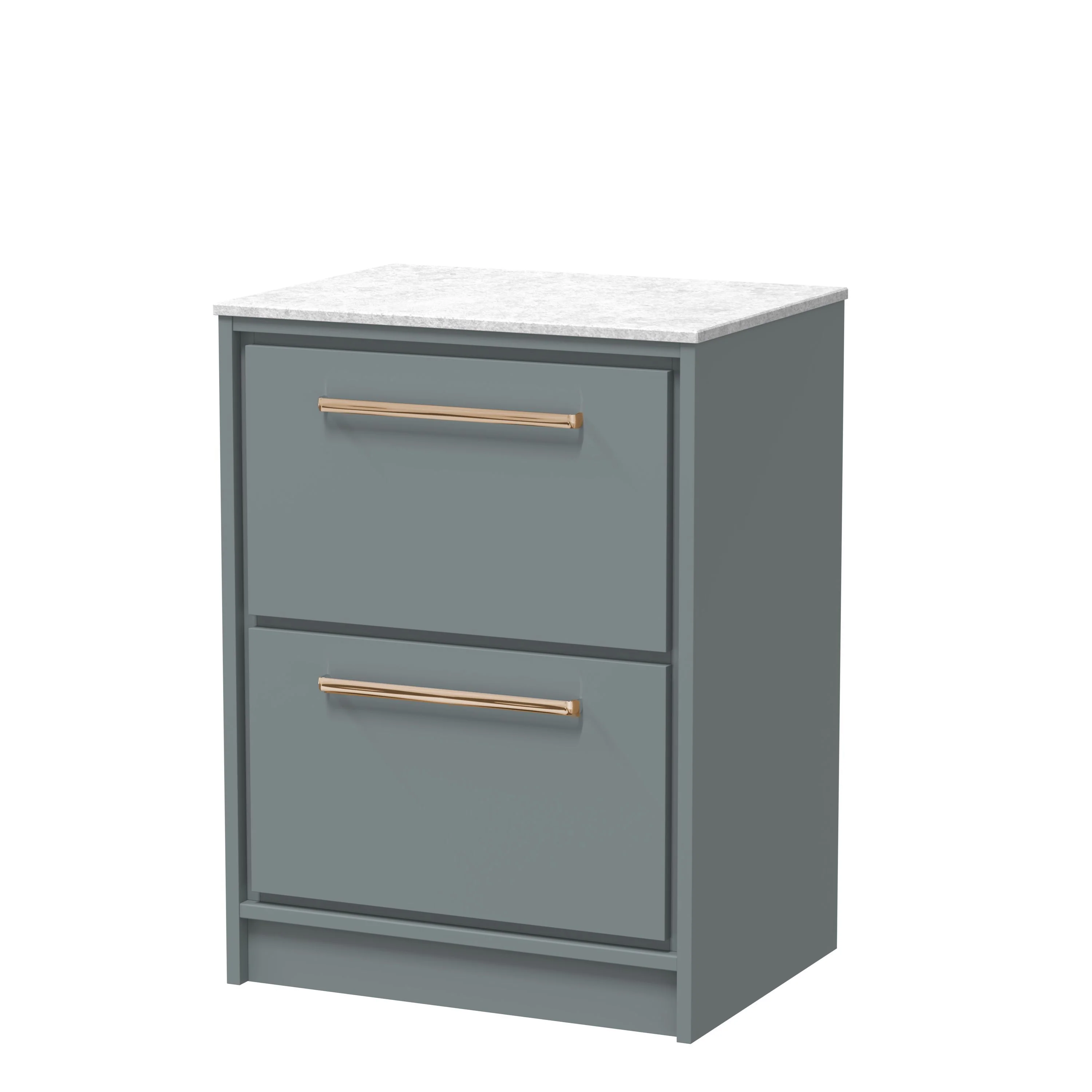 Hudson Reed Lille 600mm 2-Drawer Floor Standing Vanity Unit - Coastal Grey - Image 8