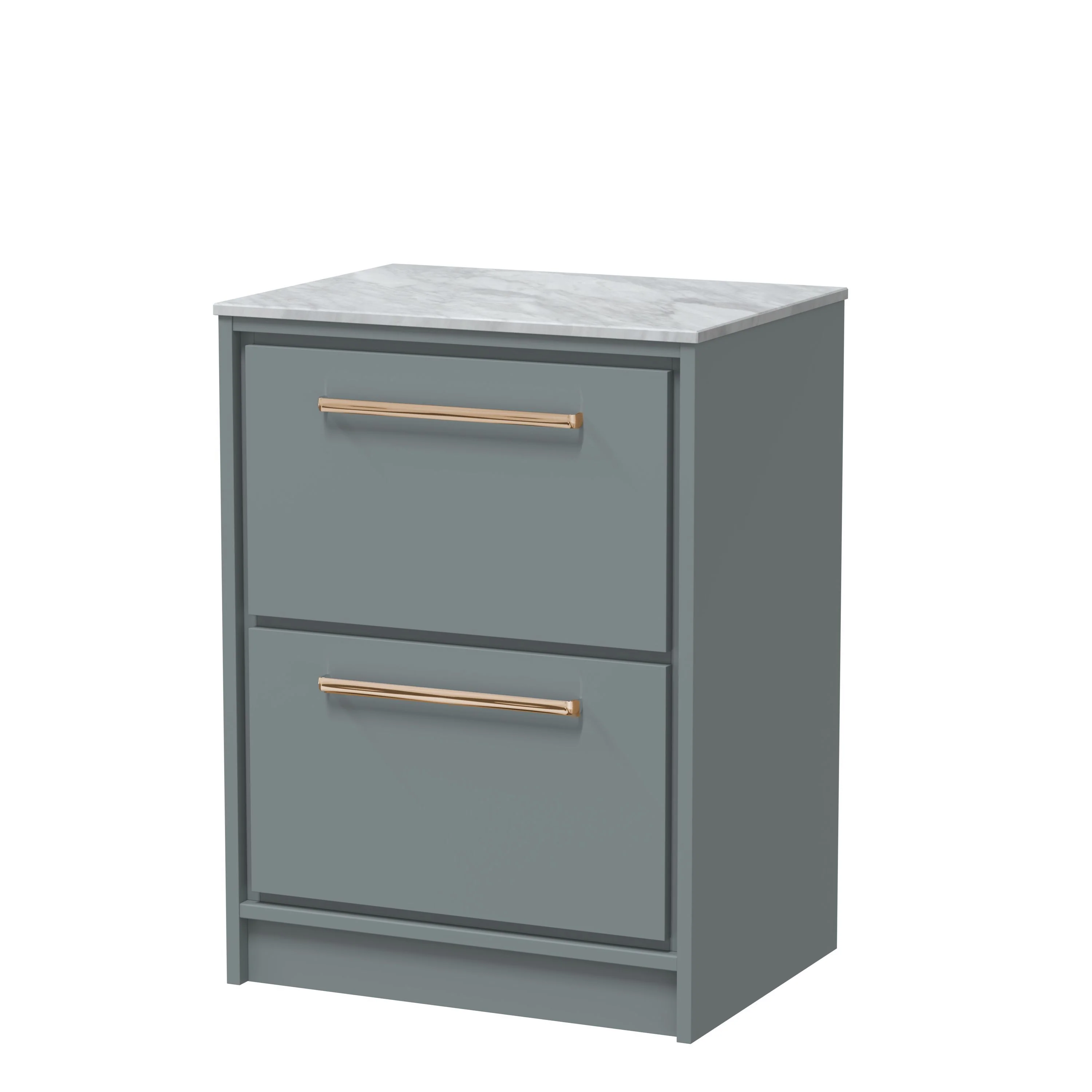 Hudson Reed Lille 600mm 2-Drawer Floor Standing Vanity Unit - Coastal Grey - Image 9