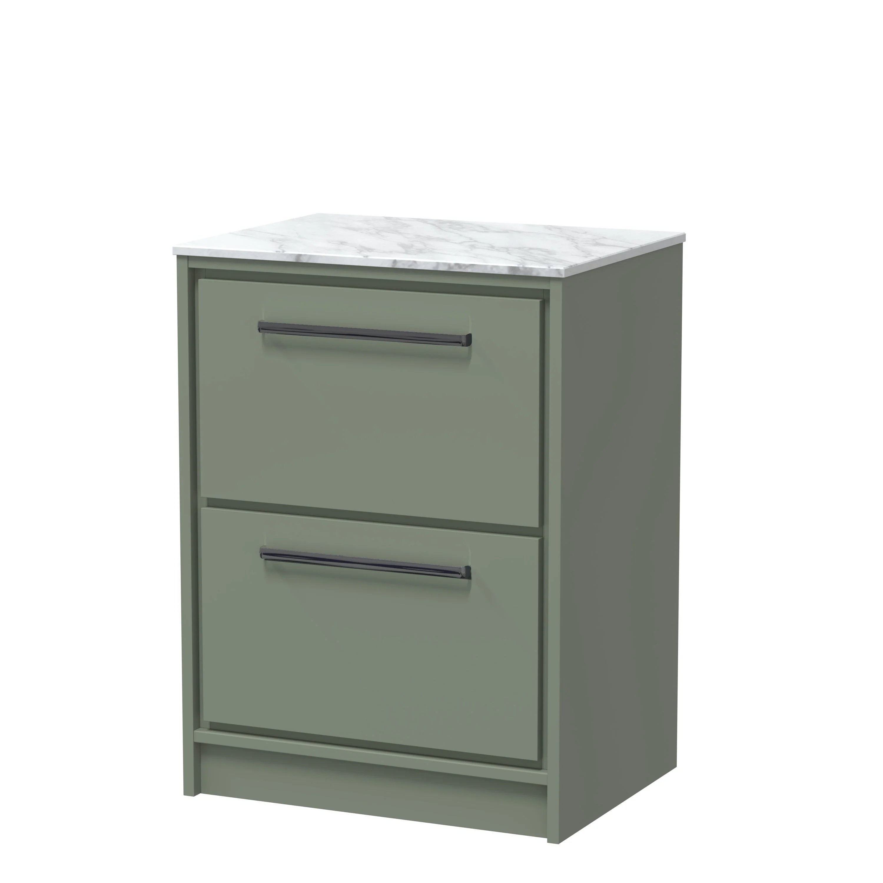 Hudson Reed Lille 600mm 2-Drawer Floor Standing Vanity Unit - Fern Green - Image 10