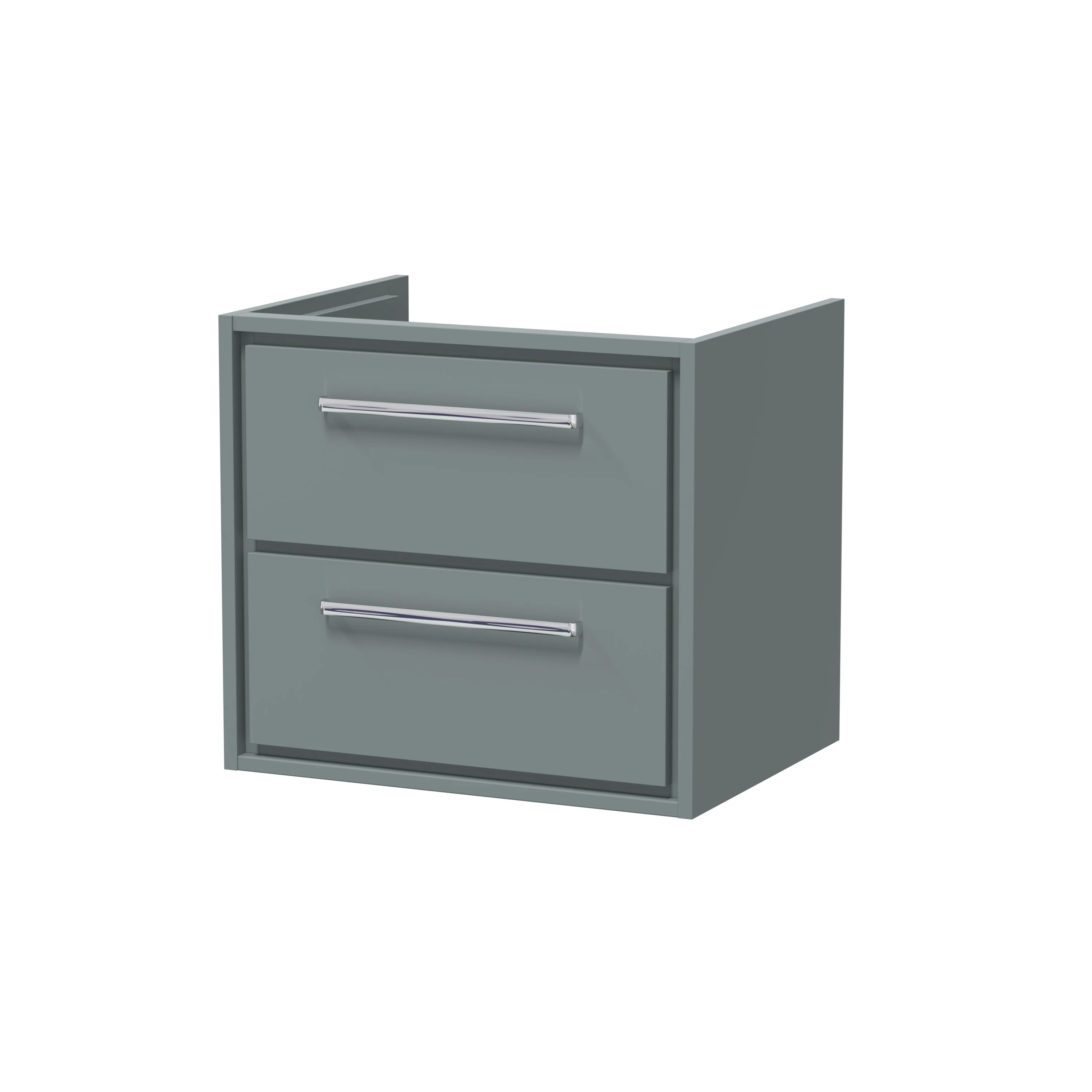 Hudson Reed Lille 600mm 2-Drawer Wall Hung Vanity Unit - Coastal Grey
