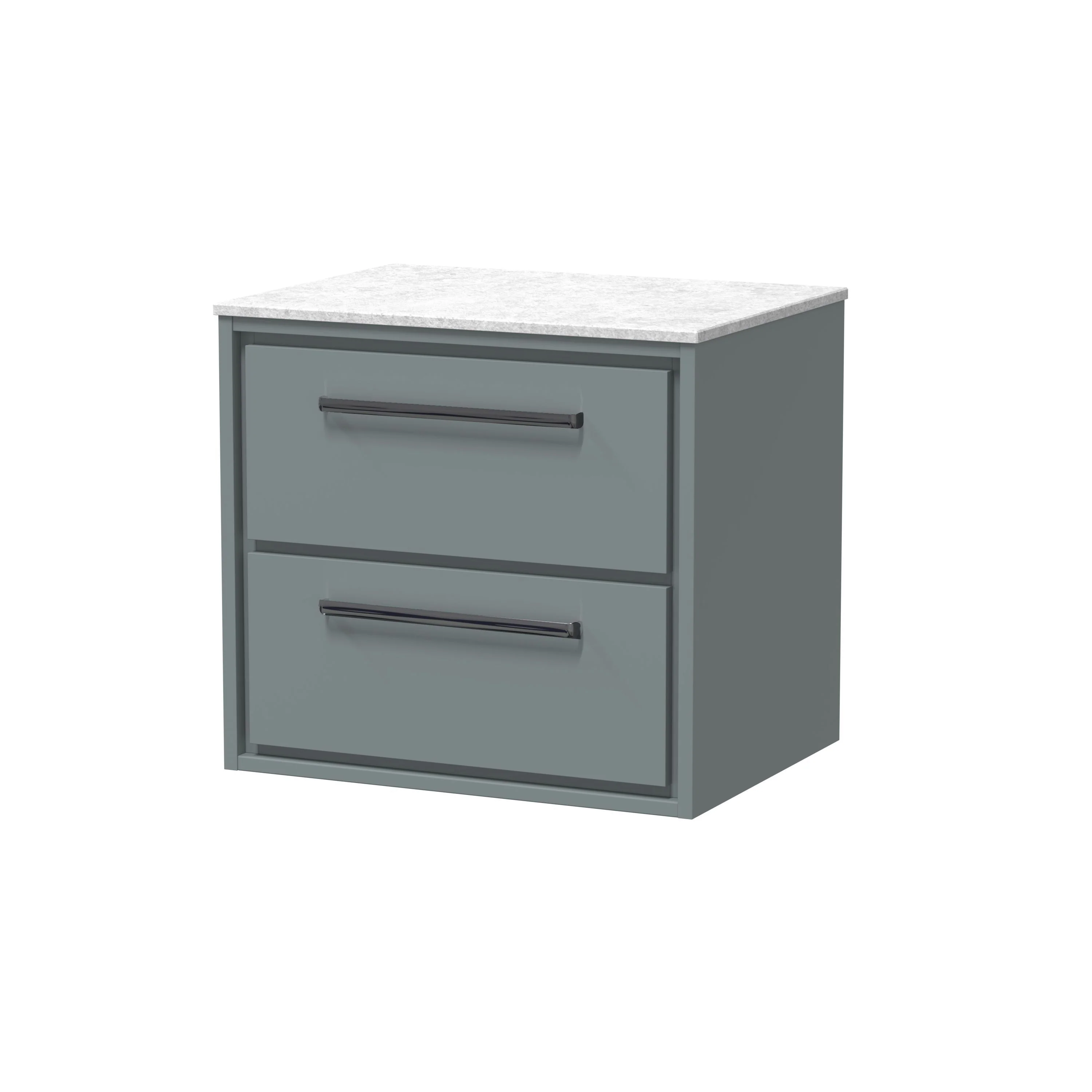 Hudson Reed Lille 600mm 2-Drawer Wall Hung Vanity Unit - Coastal Grey - Image 13