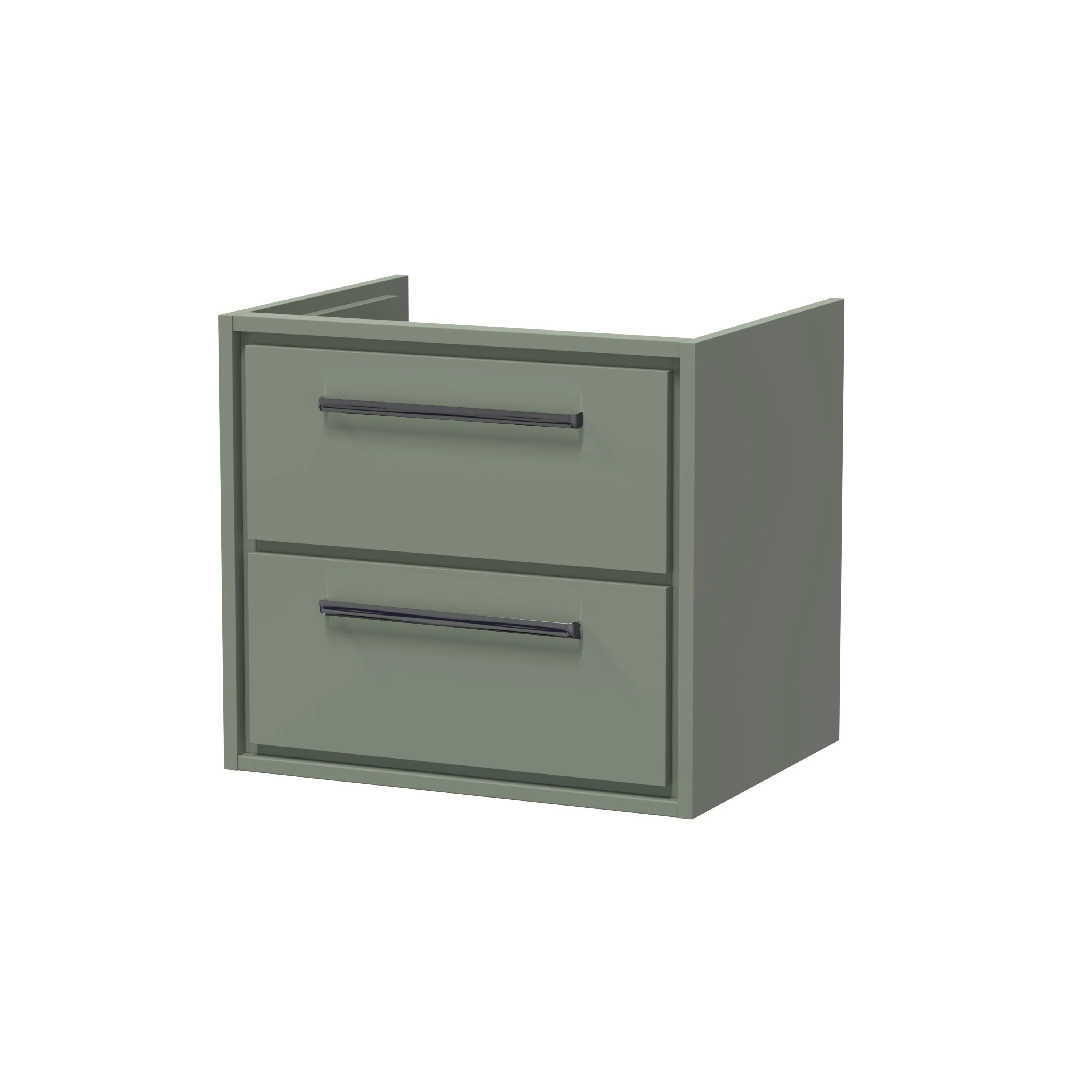 Hudson Reed Lille 600mm 2-Drawer Wall Hung Vanity Unit - Fern Green - Image 6