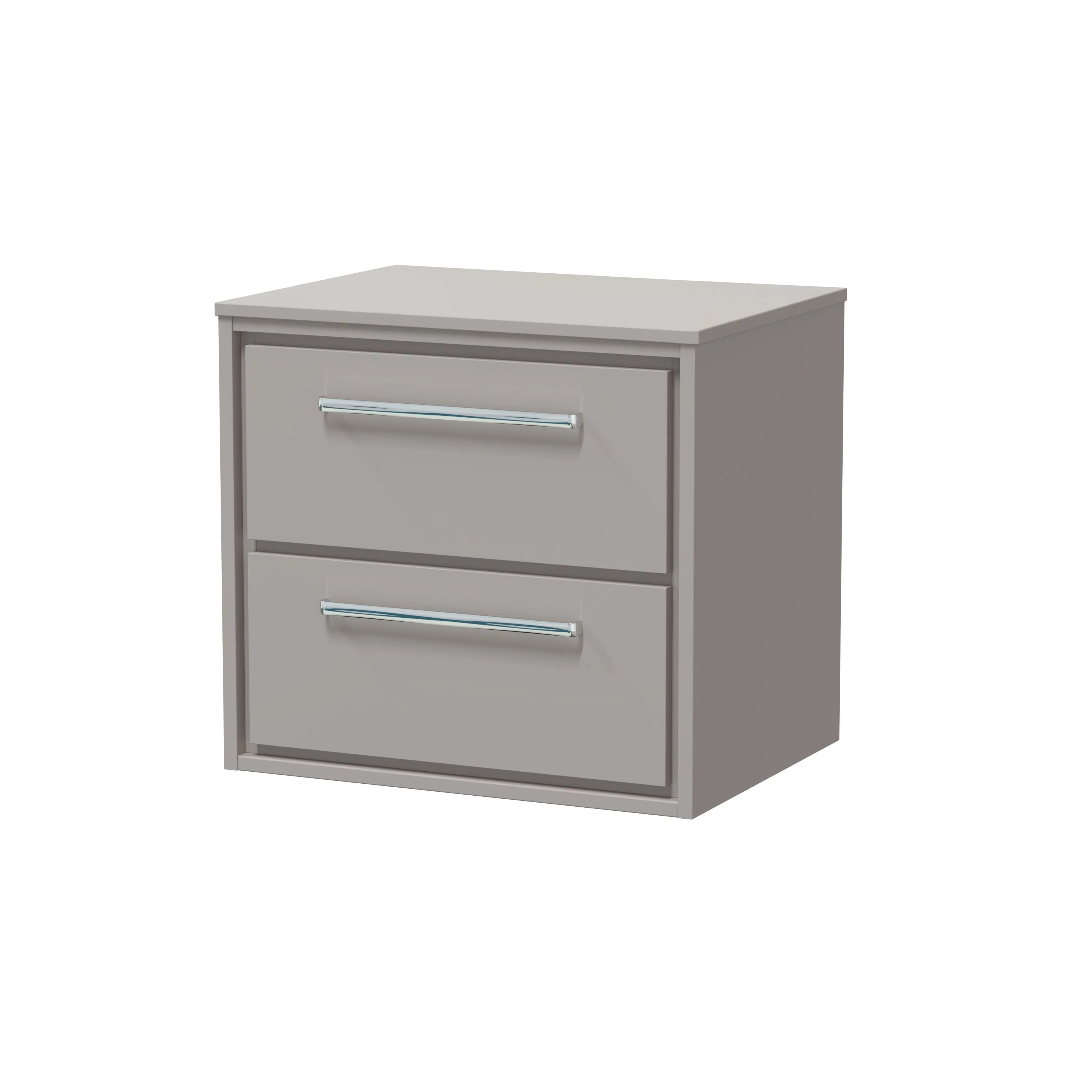 Hudson Reed Lille 600mm 2-Drawer Wall Hung Vanity Unit - Pebble Grey - Image 2