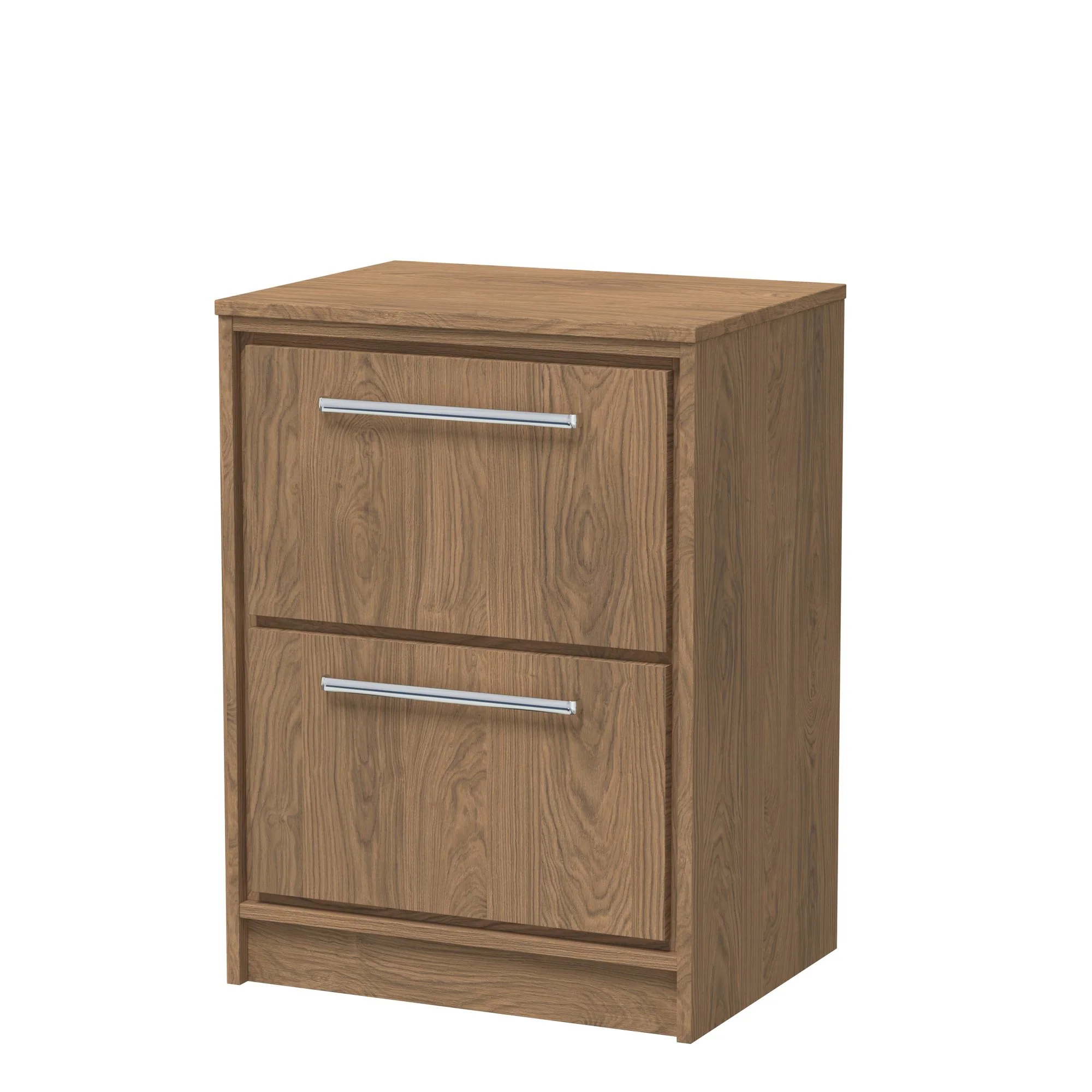 Hudson Reed Lille 600mm Floor Standing 2-Drawer Vanity Unit - Antique Oak - Image 3