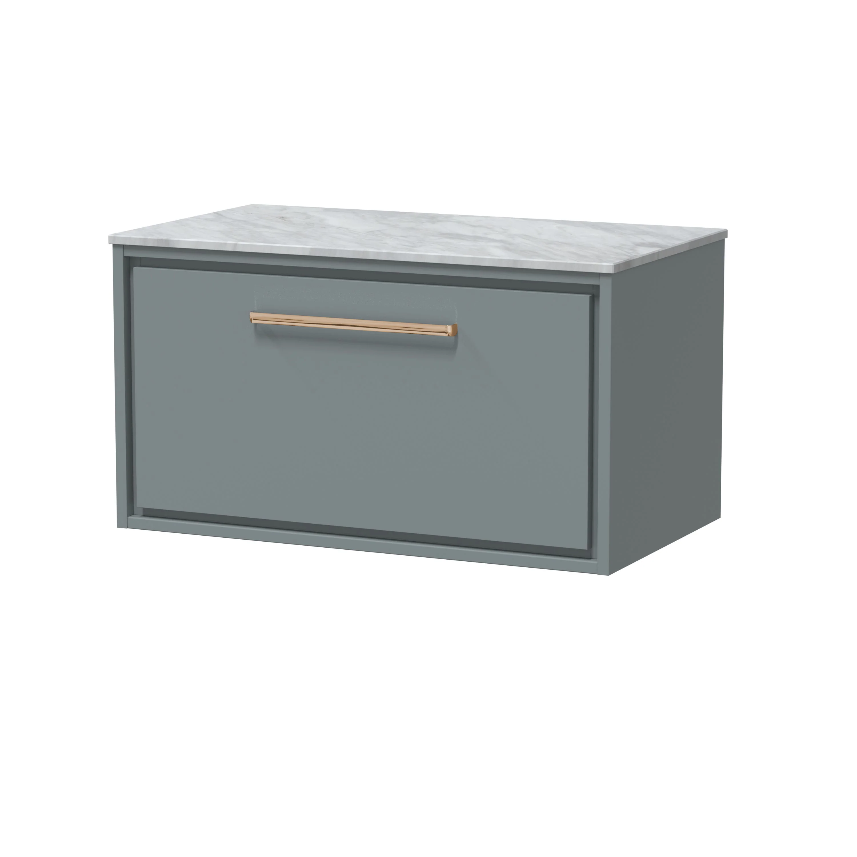 Hudson Reed Lille 800mm 1 Drawer Wall Hung Vanity Unit - Coastal Grey - Image 15