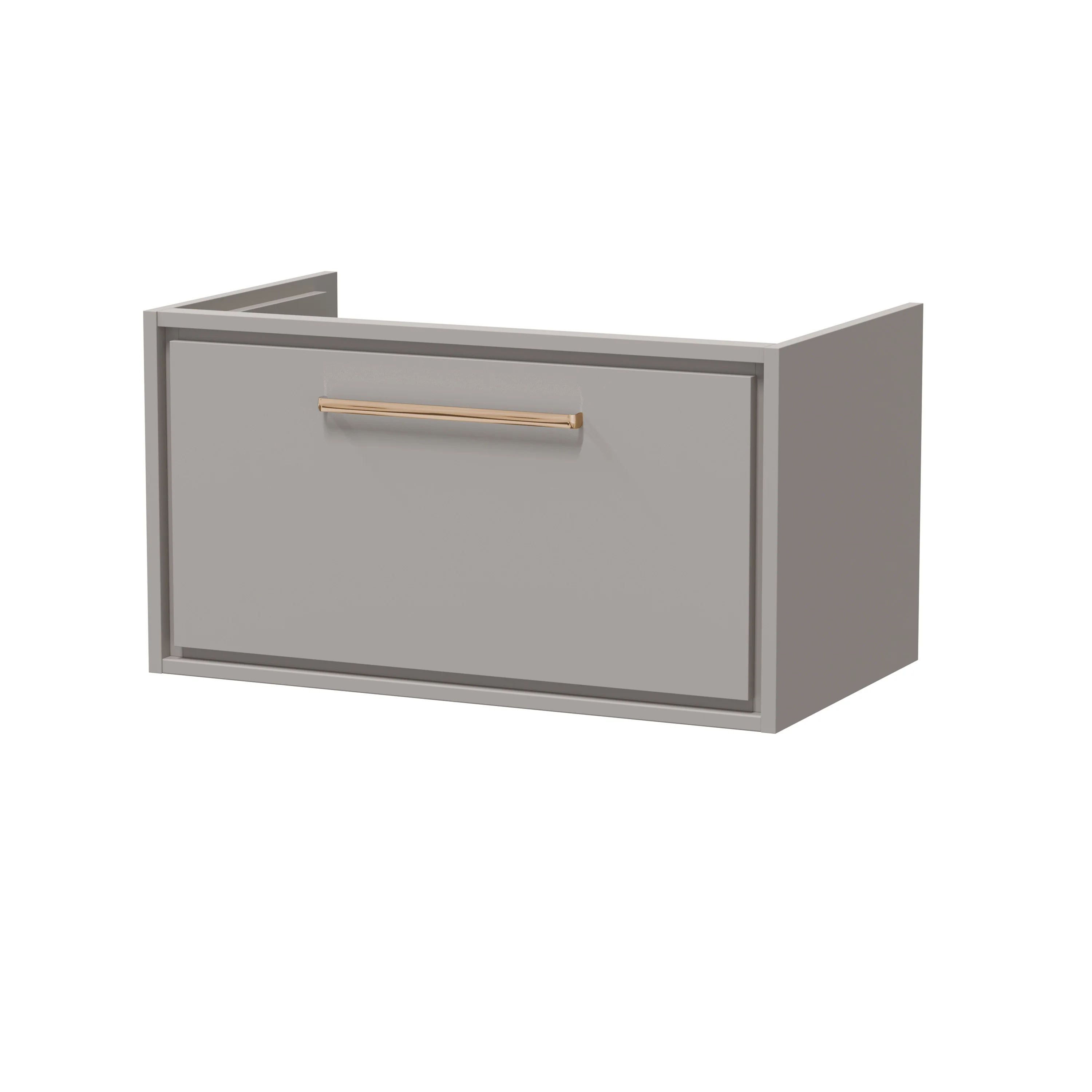 Hudson Reed Lille 800mm 1 Drawer Wall Hung Vanity Unit - Pebble Grey - Image 9