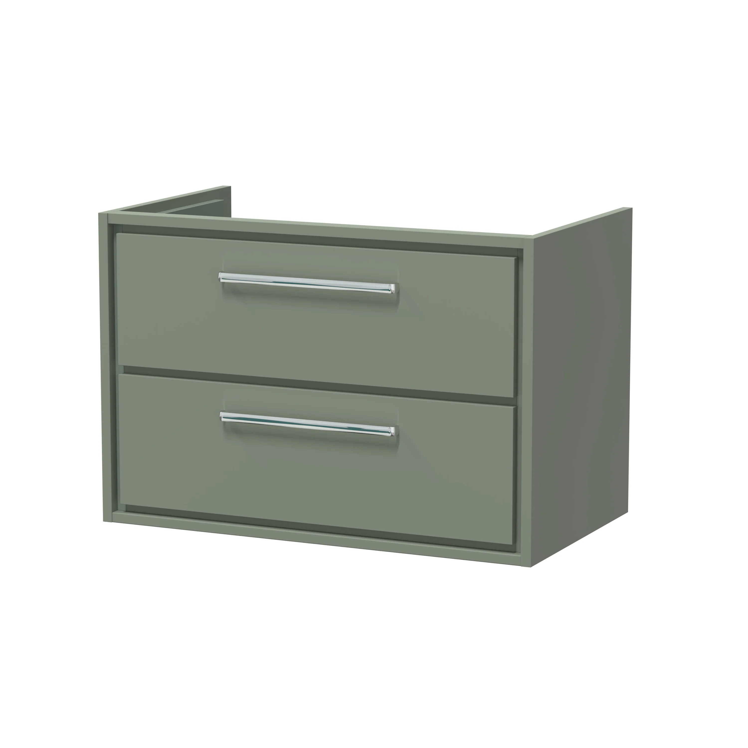 Hudson Reed Lille 800mm 2-Drawer Wall Hung Vanity Unit - Fern Green