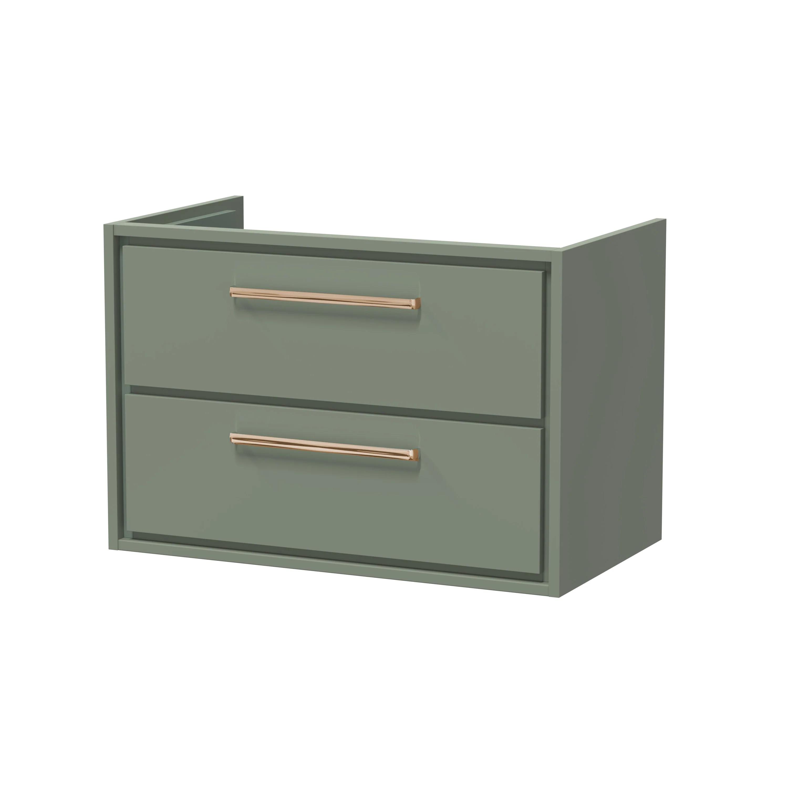 Hudson Reed Lille 800mm 2-Drawer Wall Hung Vanity Unit - Fern Green - Image 15