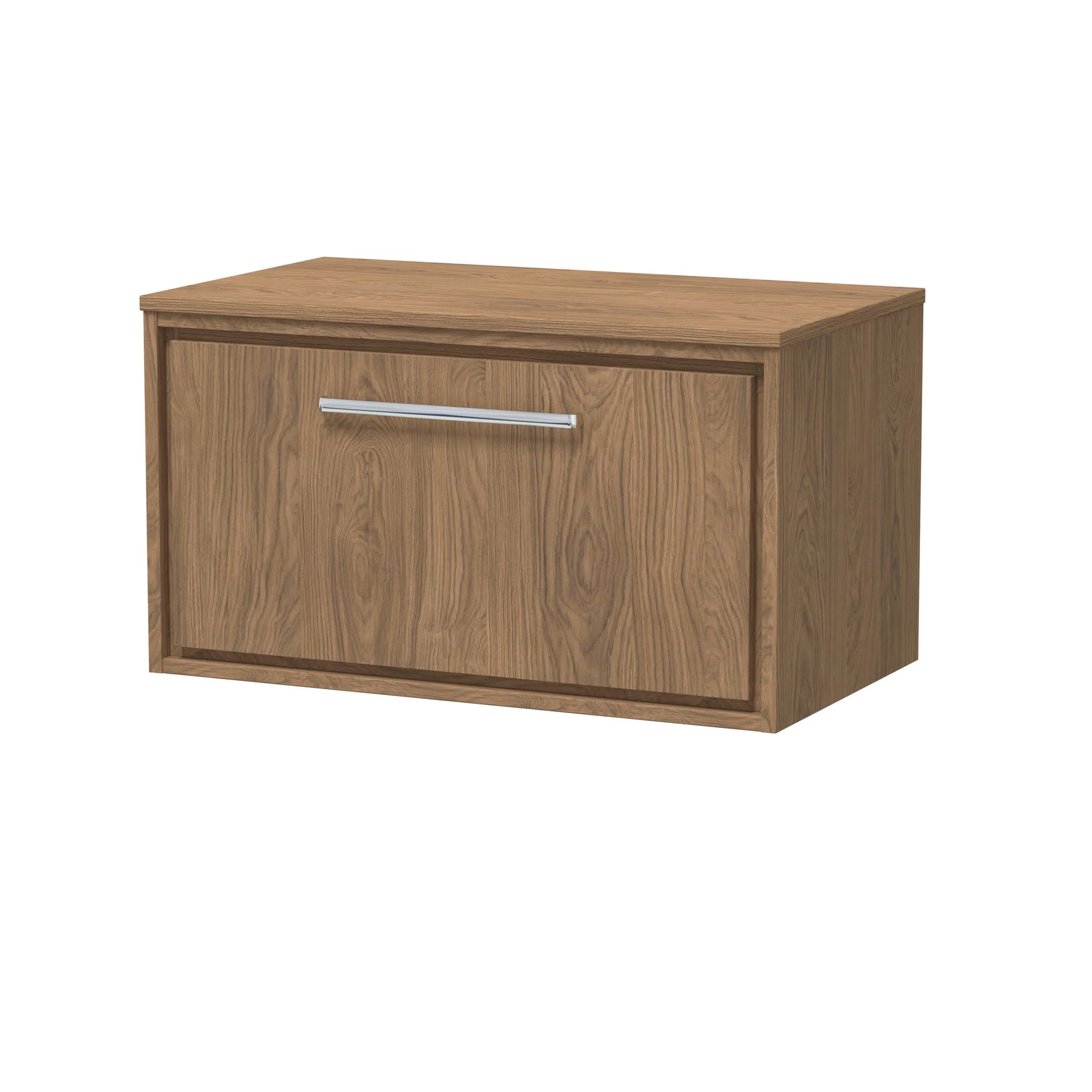 Hudson Reed Lille 800mm Wall Hung 1 Drawer Vanity Unit - Antique Oak - Image 3