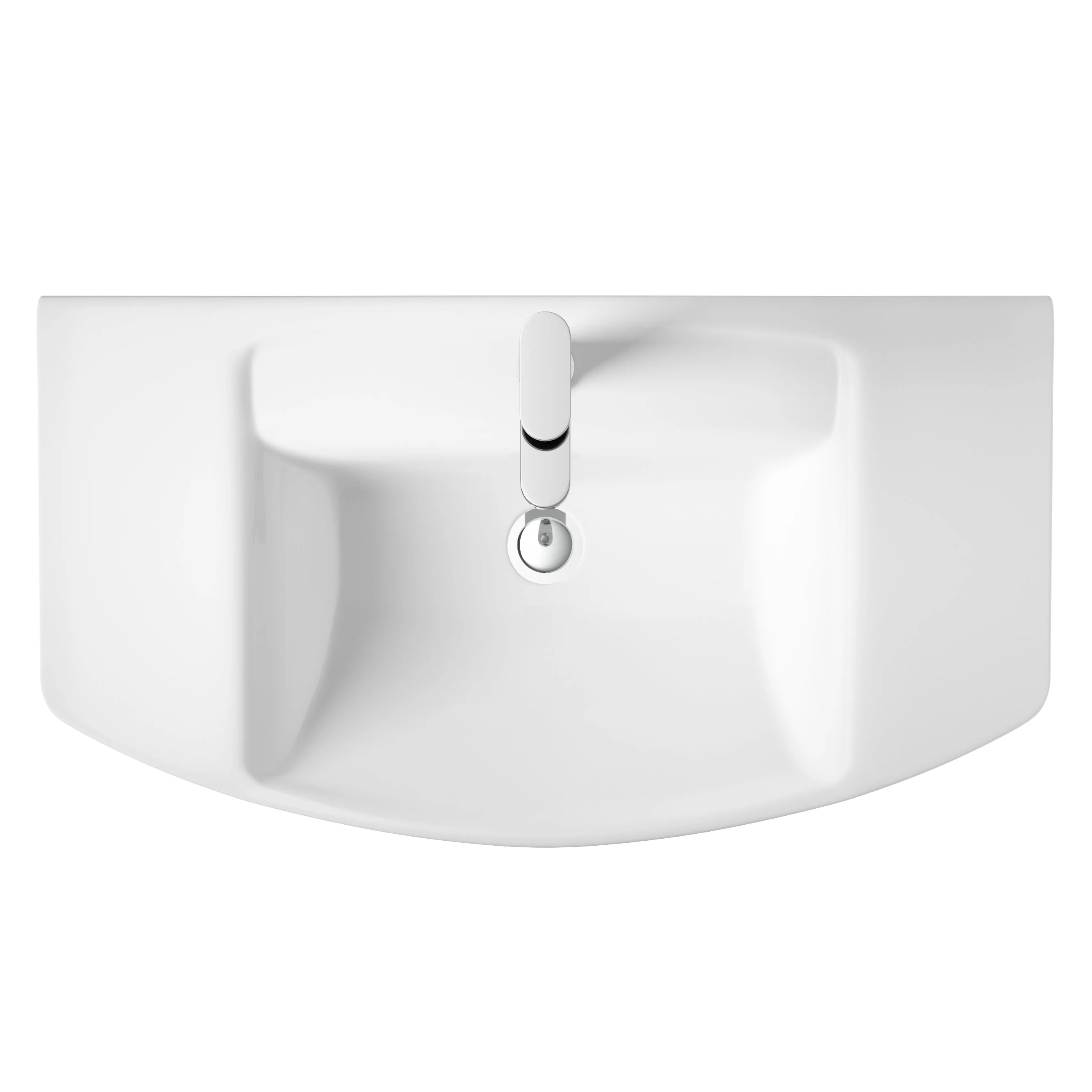 Hudson Reed Maya 550mm Basin & Pedestal - White - Image 3